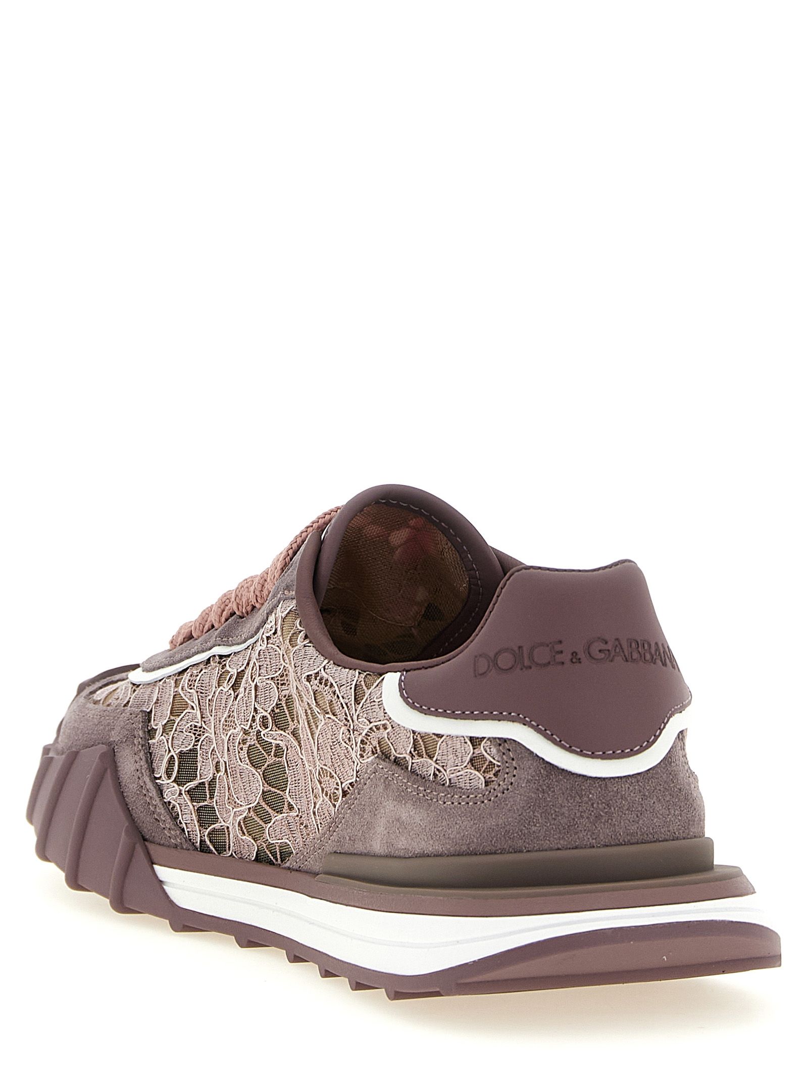 Leather Athletic Women's Sneakers - Dolce & Gabbana - Modalova
