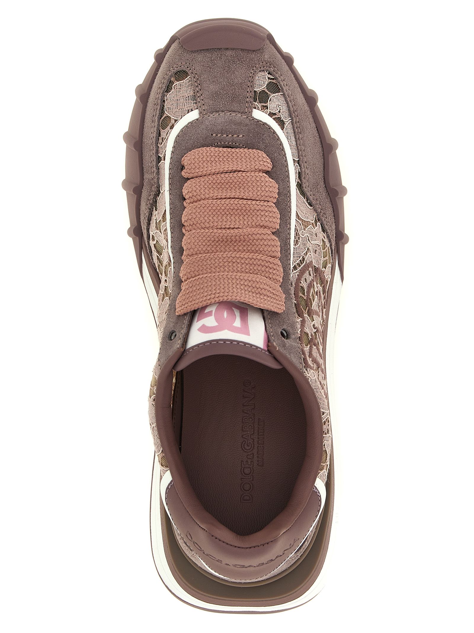 Leather Athletic Women's Sneakers - Dolce & Gabbana - Modalova