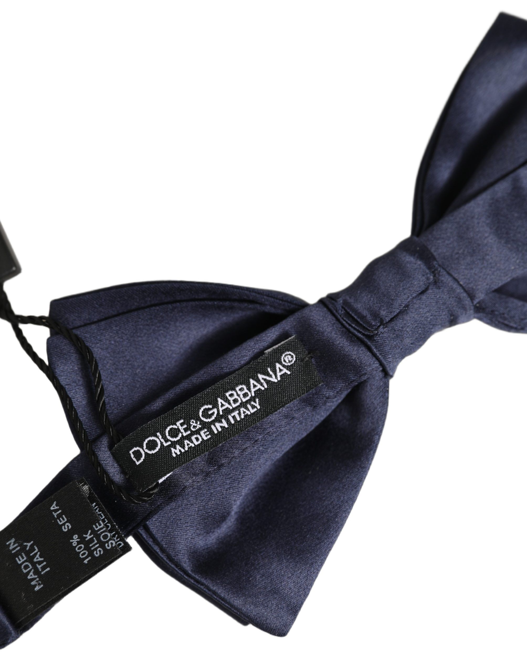 Dark 100% Silk Adjustable Neck Papillon Bow Men's Tie - Dolce & Gabbana - Modalova