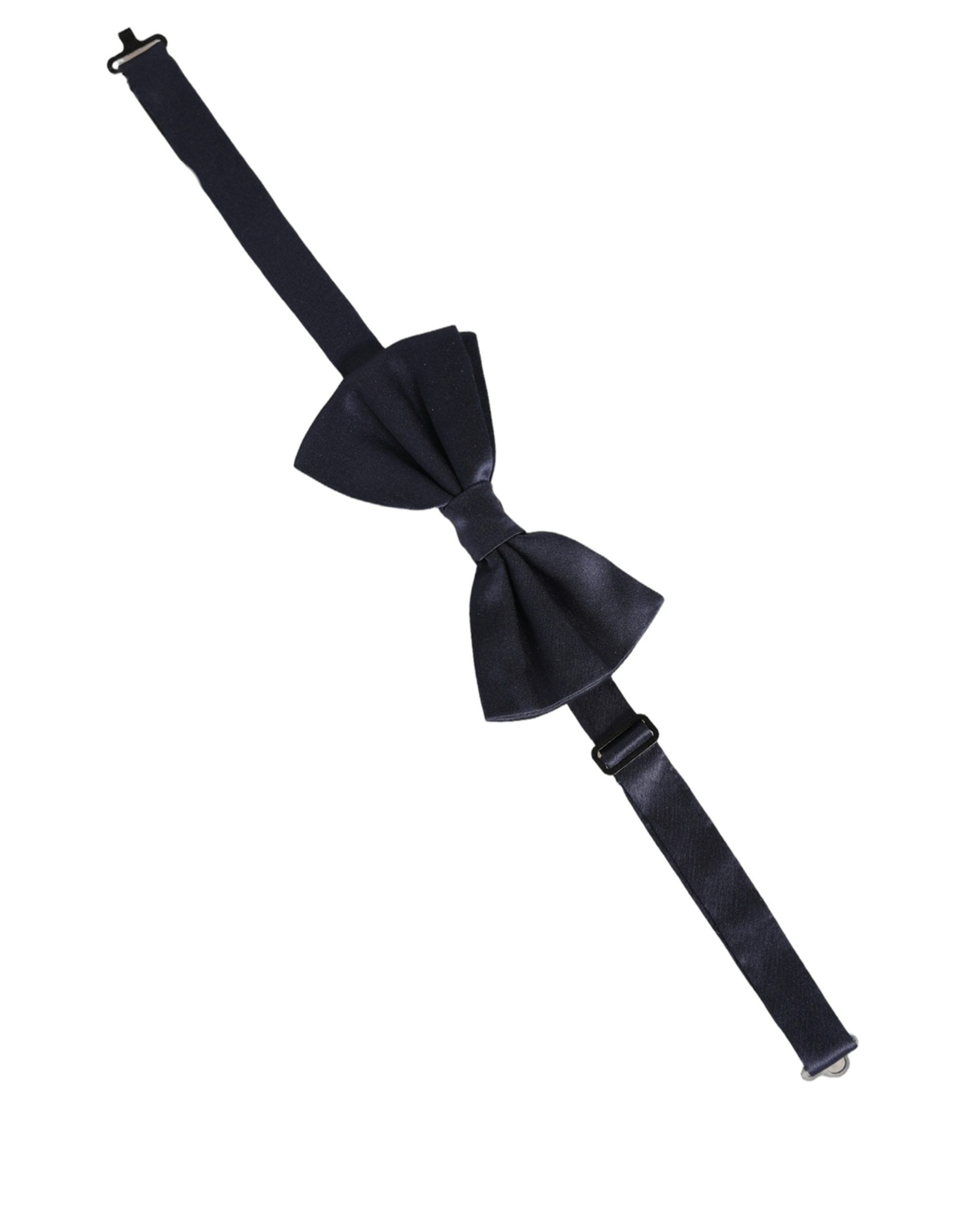 Dark 100% Silk Adjustable Neck Papillon Bow Men's Tie - Dolce & Gabbana - Modalova
