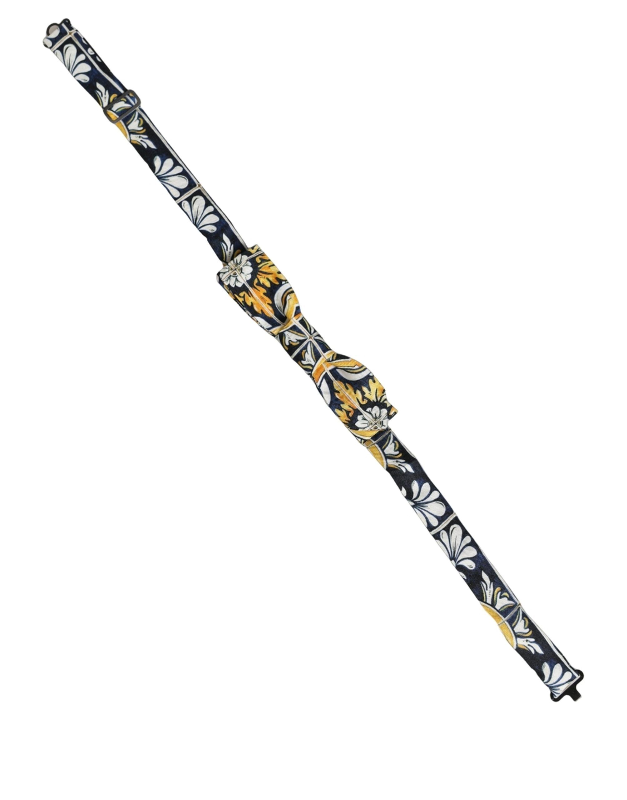 Damask Style Adjustable Neck Papillon Bow Men's Tie - Dolce & Gabbana - Modalova