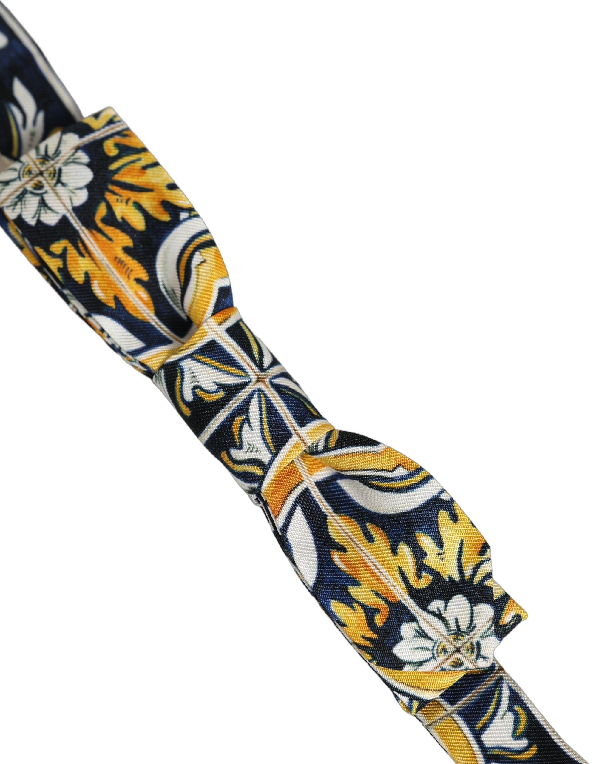 Damask Style Adjustable Neck Papillon Bow Men's Tie - Dolce & Gabbana - Modalova