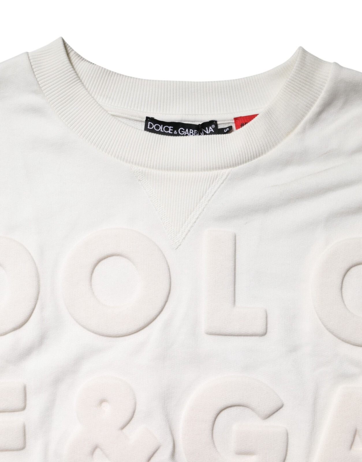 Embossed Logo Cotton Crew Neck Men's Sweater (Pre-Owned) - Dolce & Gabbana - Modalova