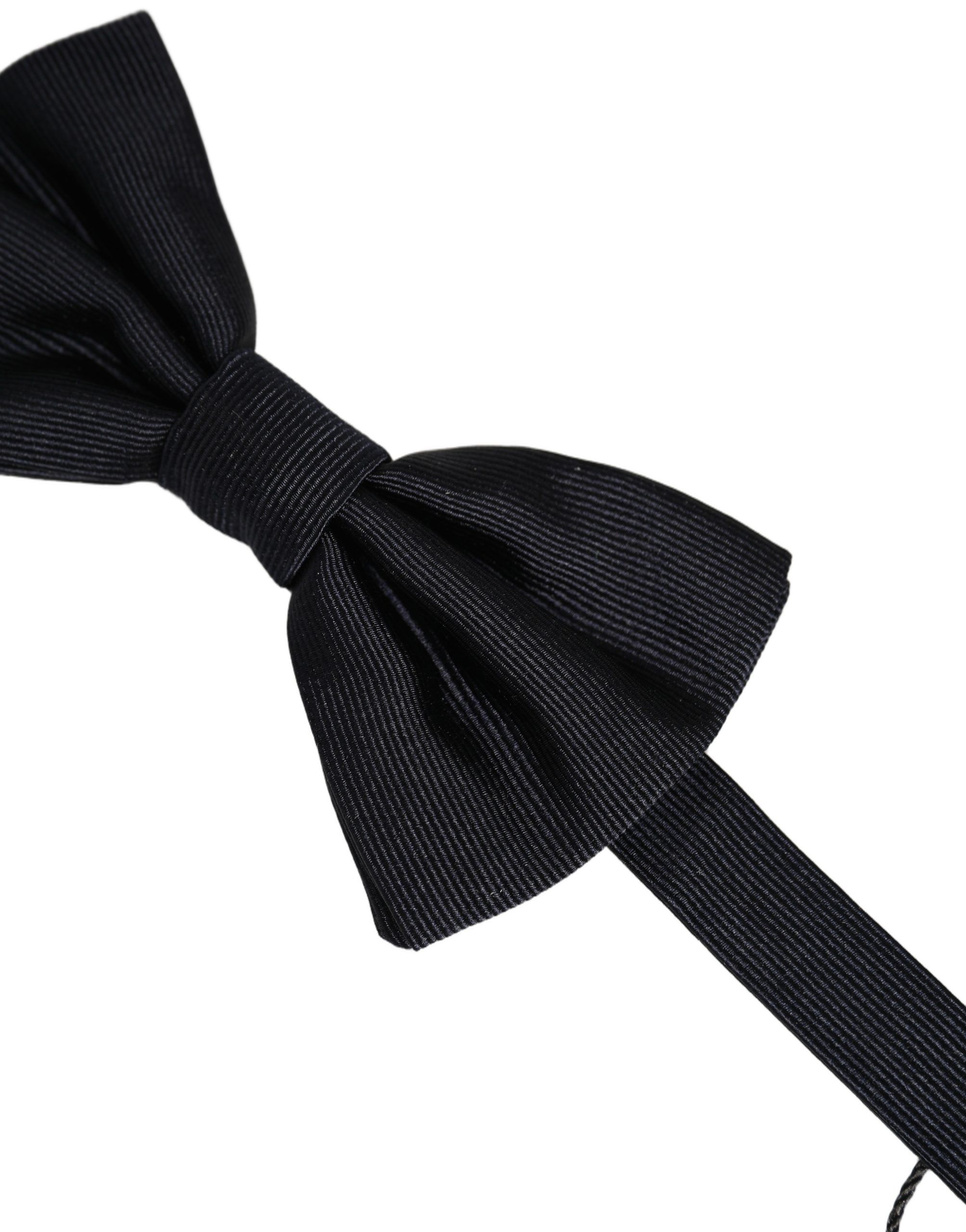 Men Dark Blue 100% Silk Adjustable Neck Papillon Bow Men's Tie - Dolce & Gabbana - Modalova