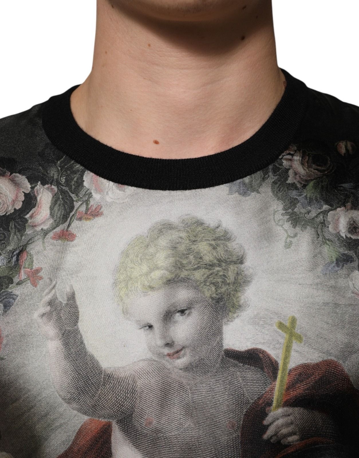 Cashmere Cherub Print Baroque Men's Sweater - Dolce & Gabbana - Modalova