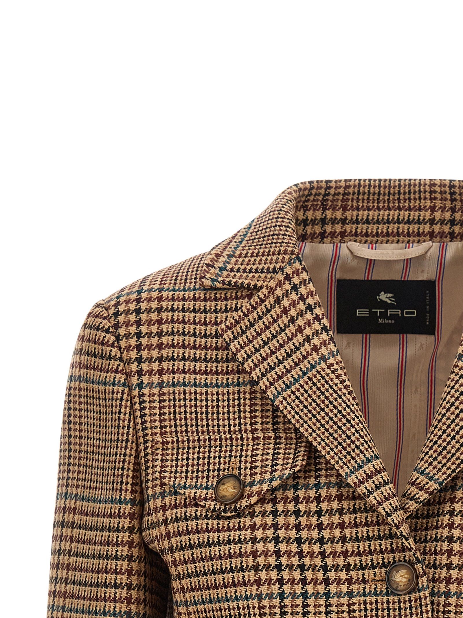Etro Brown Wool Women's Blazer - Etro - Modalova