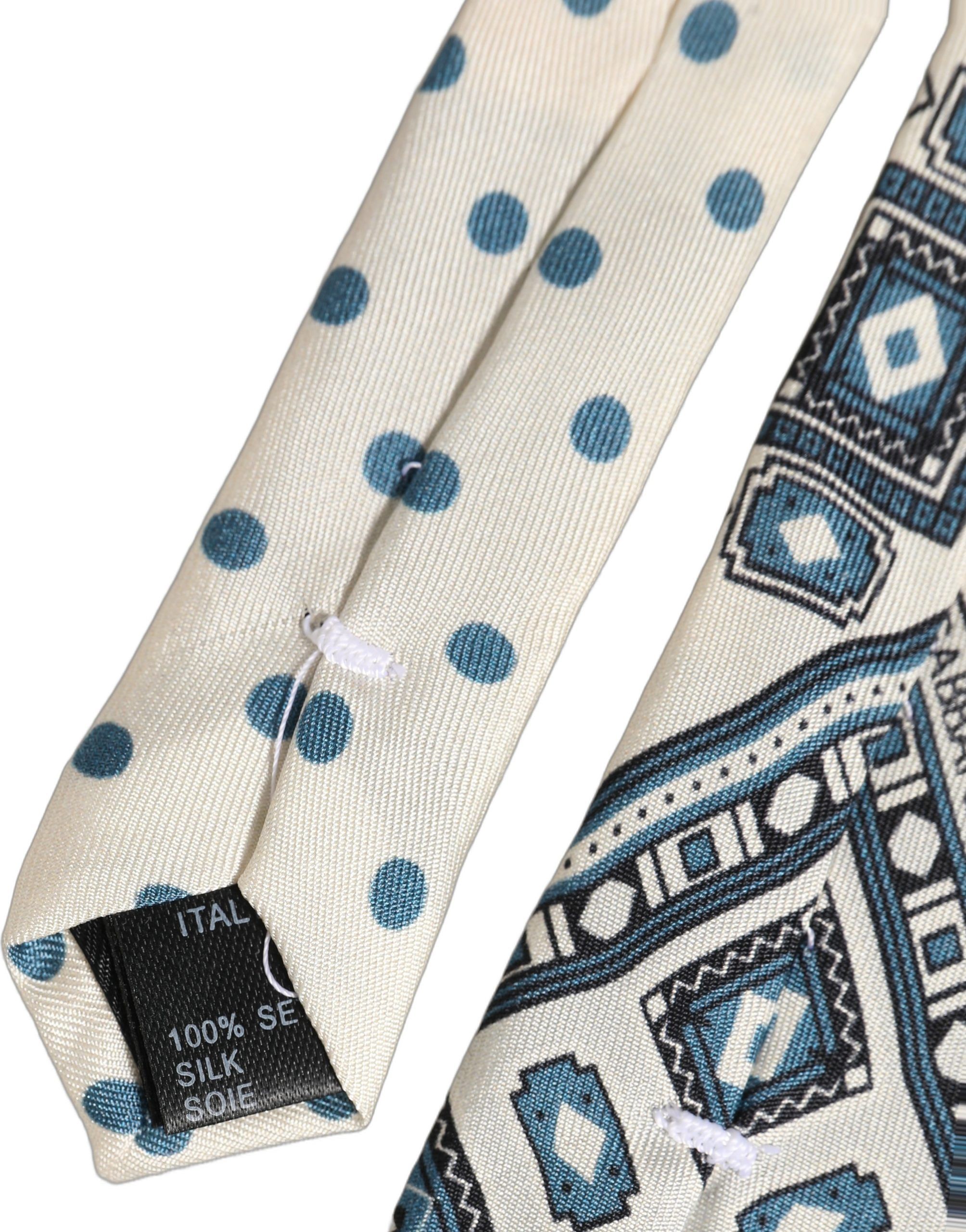Men Blue Geometric Adjustable Men'sd NeckMen's Men's Tie - Dolce & Gabbana - Modalova