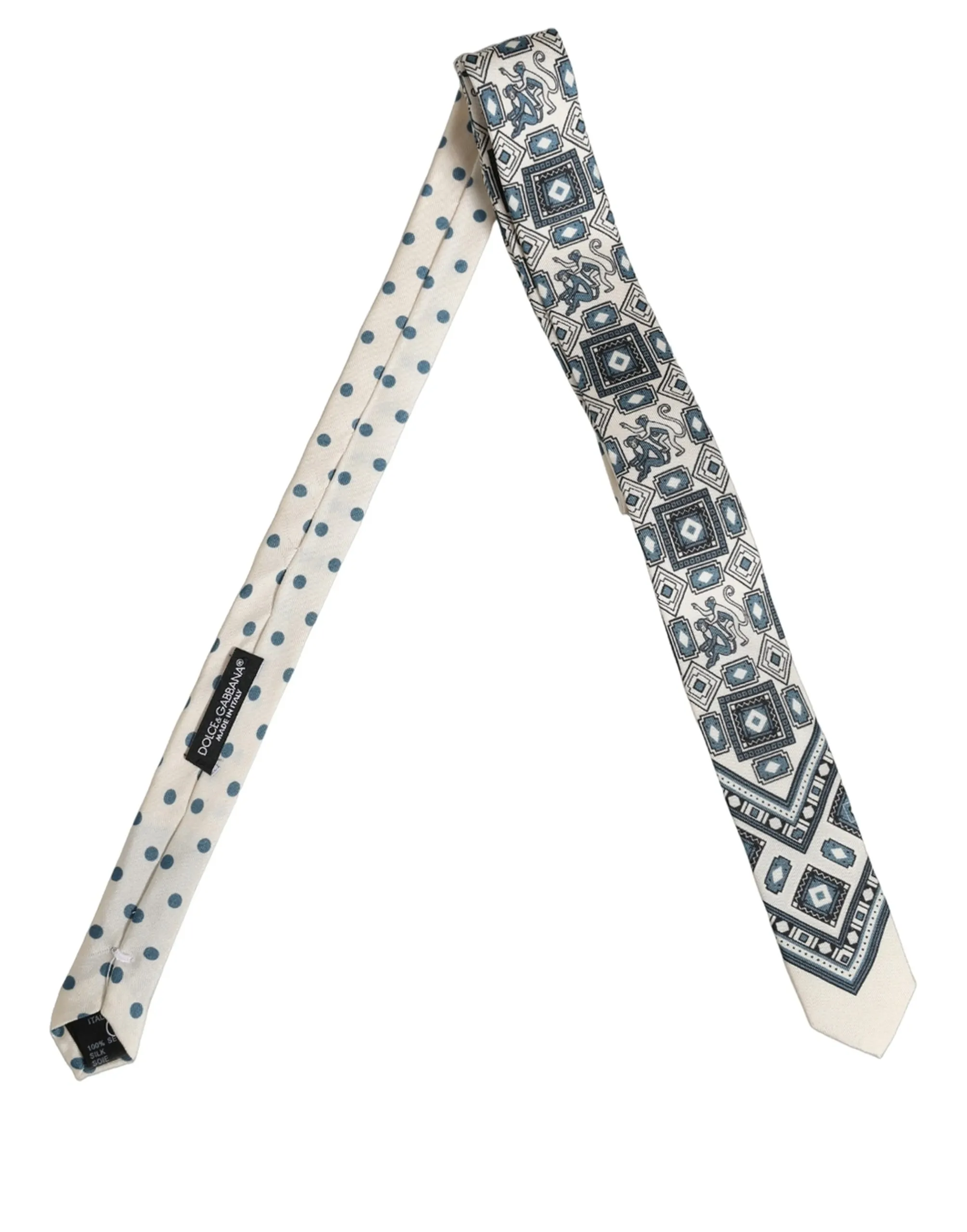 Men Blue Geometric Adjustable Men'sd NeckMen's Men's Tie - Dolce & Gabbana - Modalova