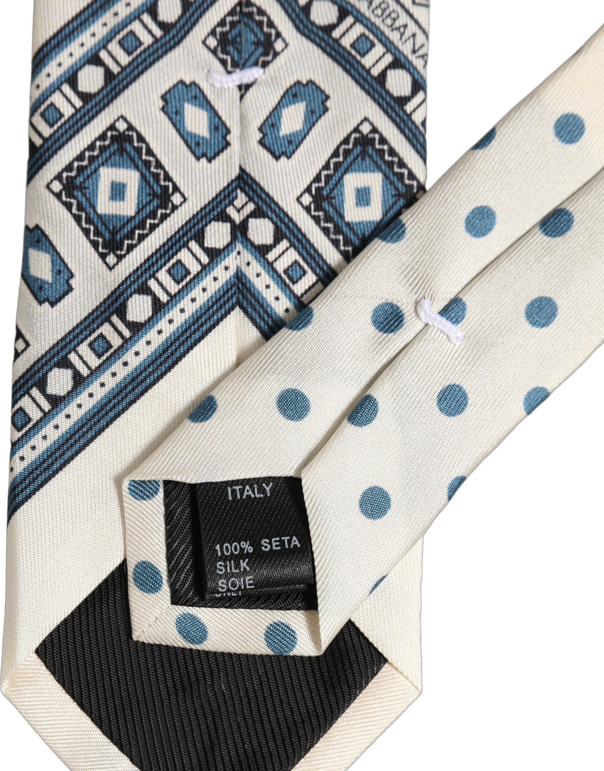 Men Blue Geometric Adjustable Men'sd NeckMen's Men's Tie - Dolce & Gabbana - Modalova