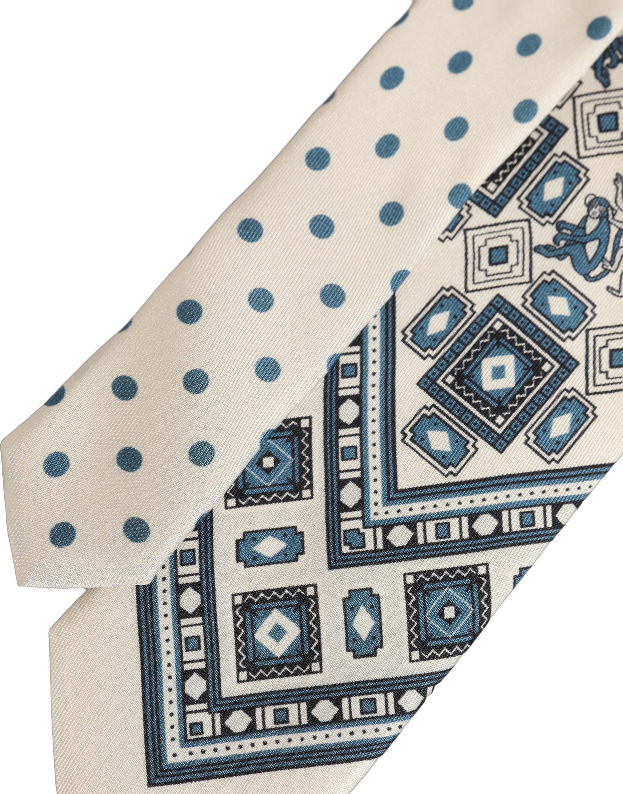 Men Blue Geometric Adjustable Men'sd NeckMen's Men's Tie - Dolce & Gabbana - Modalova