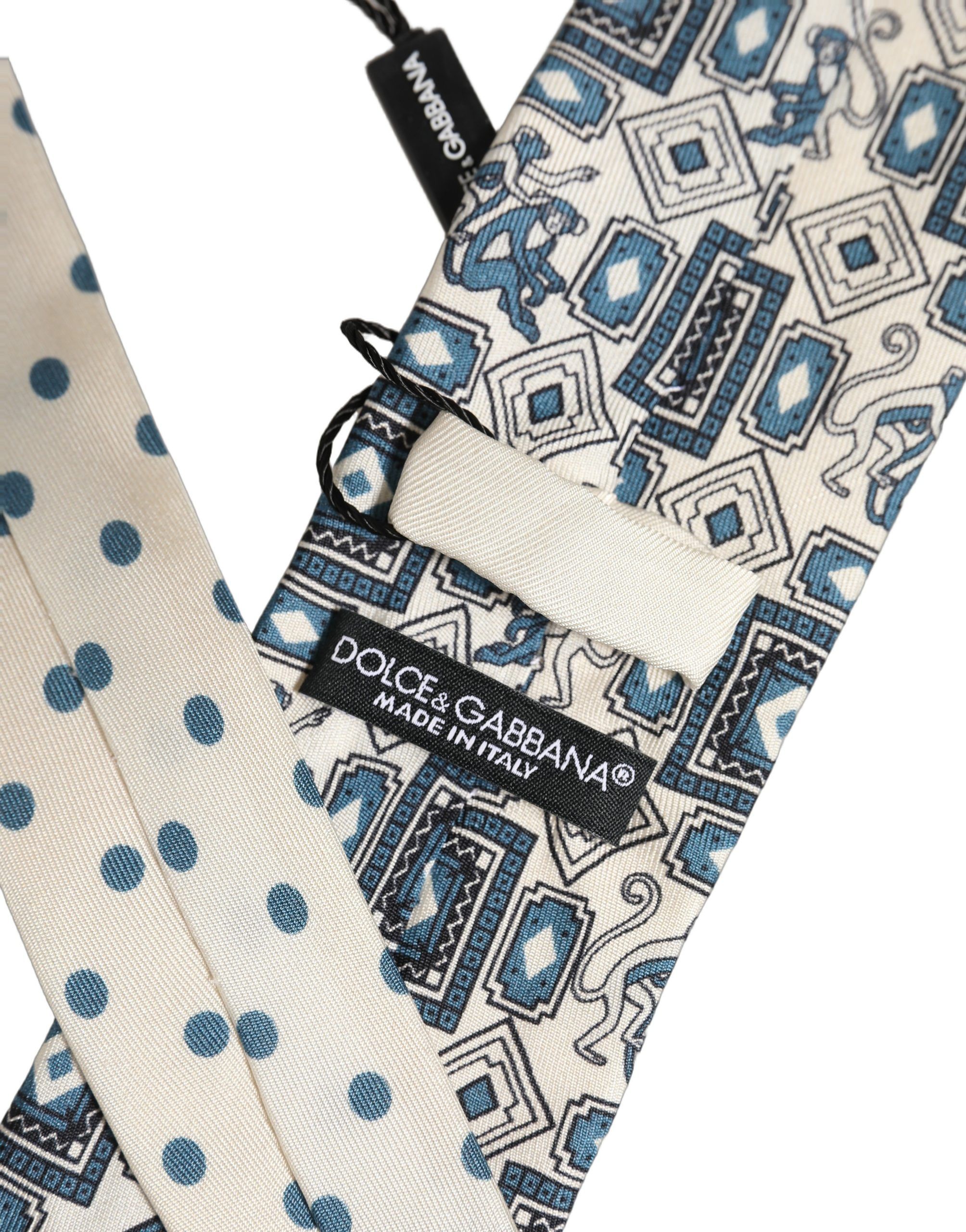 Men Blue Geometric Adjustable Men'sd NeckMen's Men's Tie - Dolce & Gabbana - Modalova