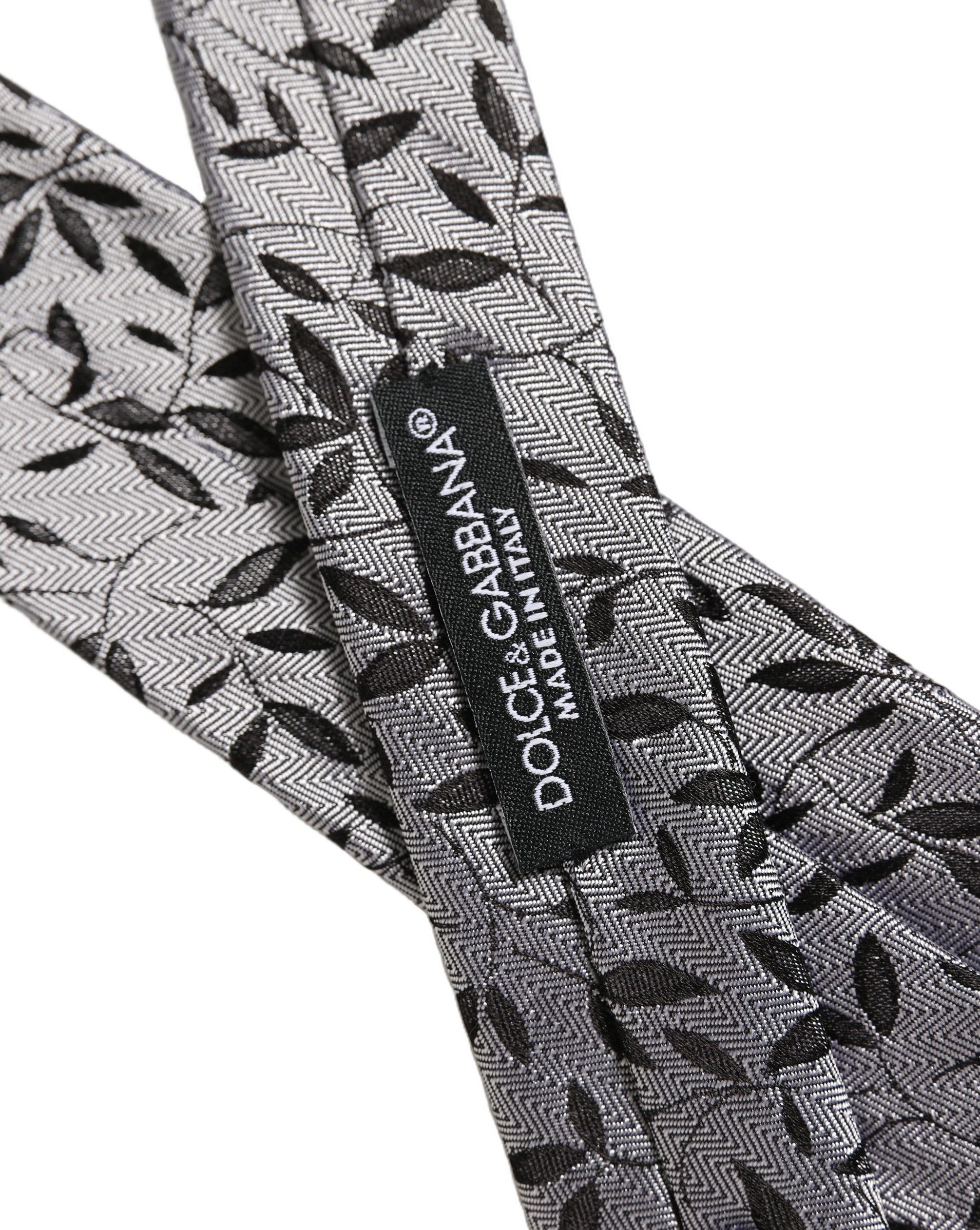 Men Leaf Pattern Silk Adjustable Men'sd NeckMen's Men's Tie - Dolce & Gabbana - Modalova