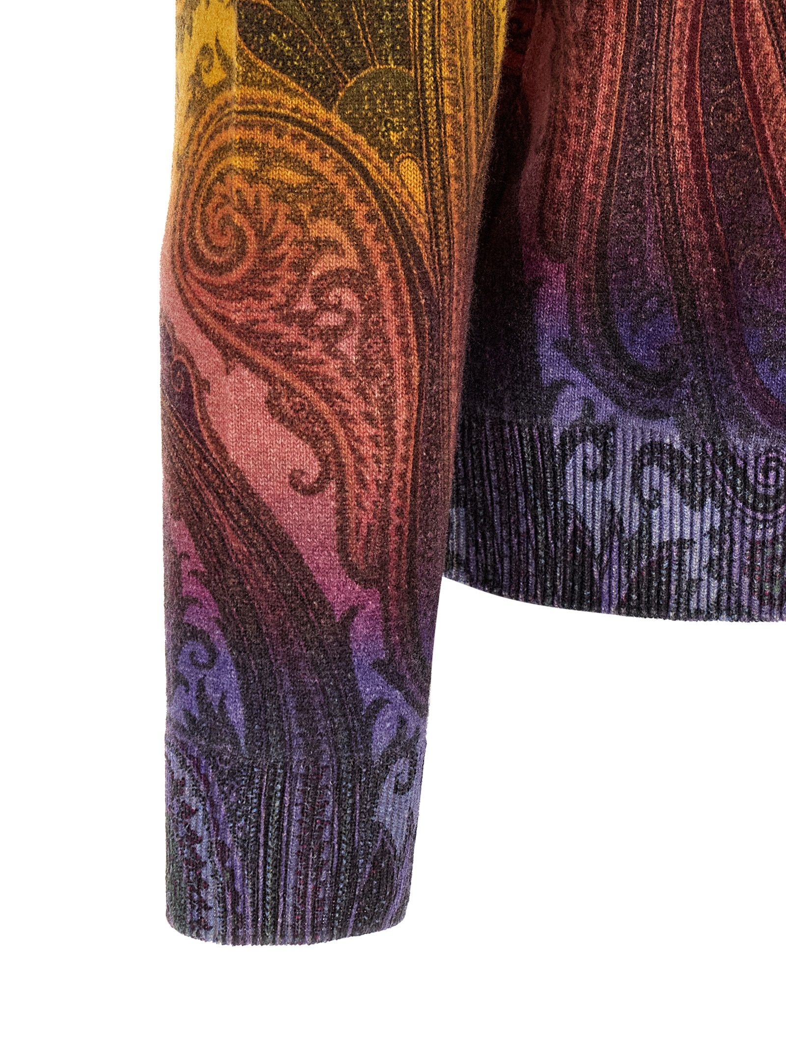 Etro Multicolor Wool Men's Cardigan - Etro - Modalova