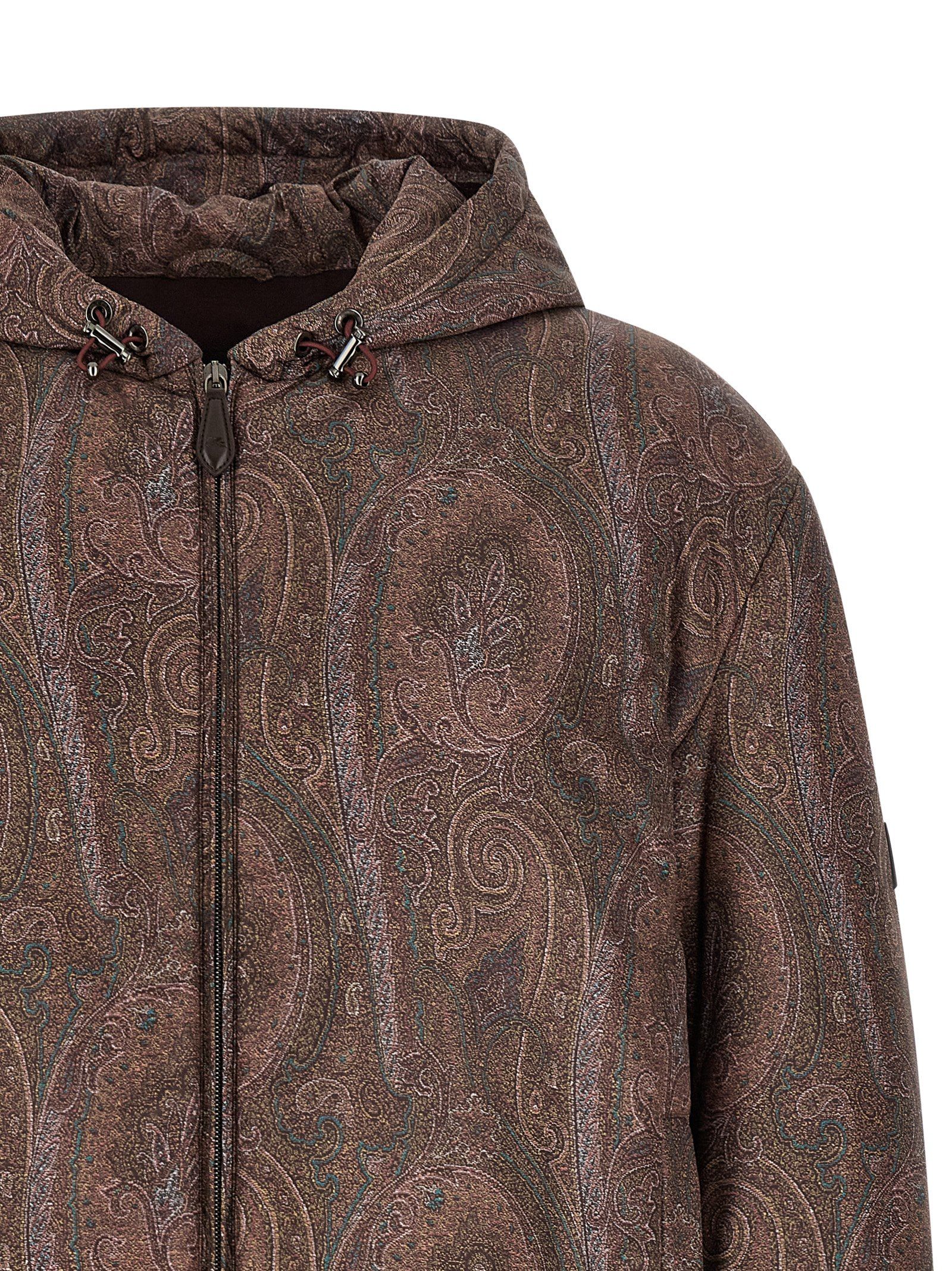 Etro Brown Polyester Men's Bomber - Etro - Modalova