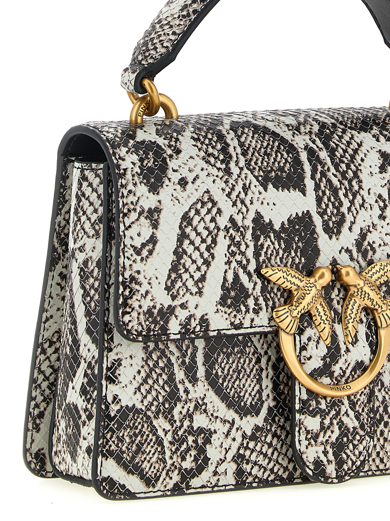PINKO Gray Calfskin Women's Handbag - PINKO - Modalova