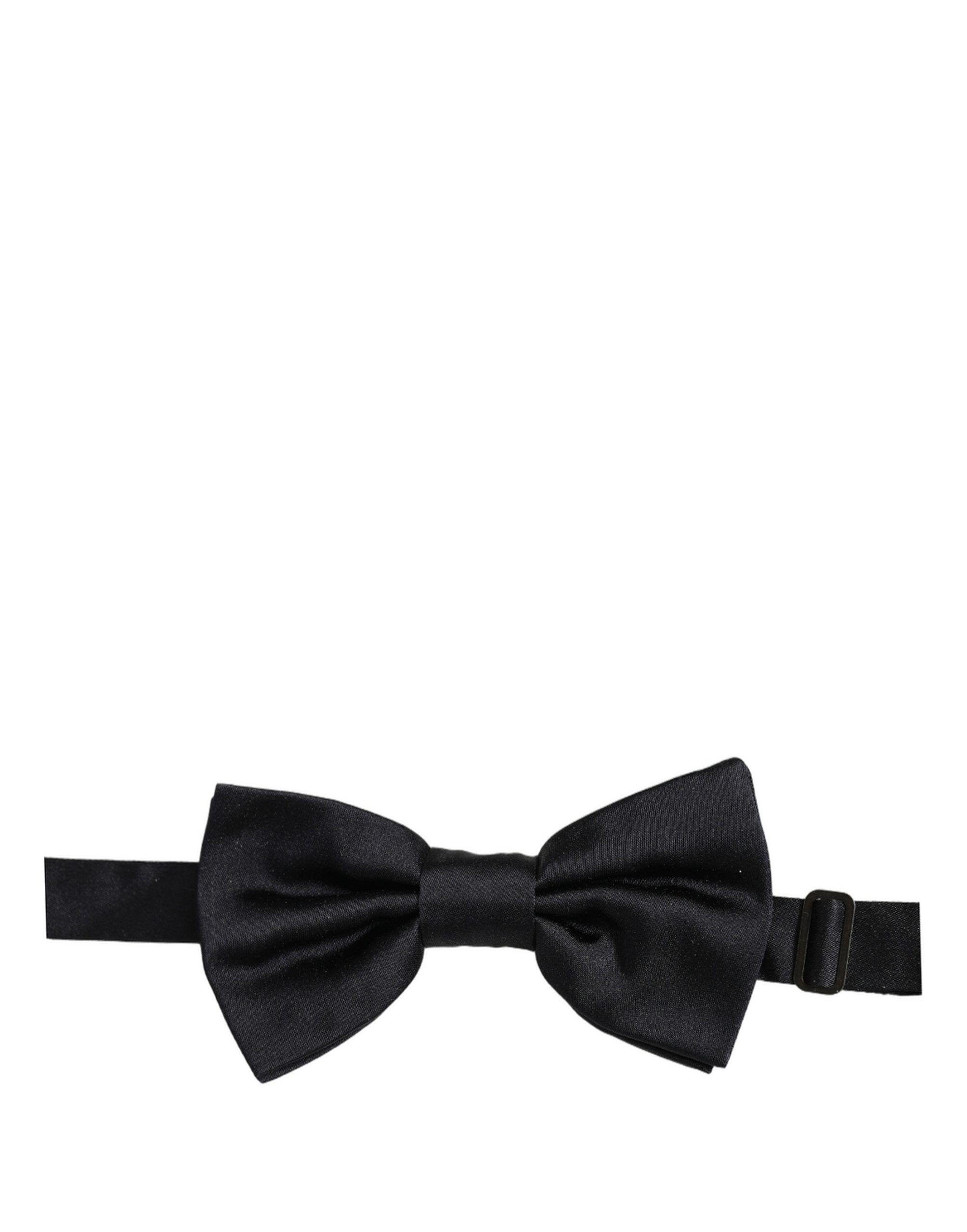 Men Dark Blue 100% Silk Adjustable Neck Papillon Bow Men's Tie - Dolce & Gabbana - Modalova