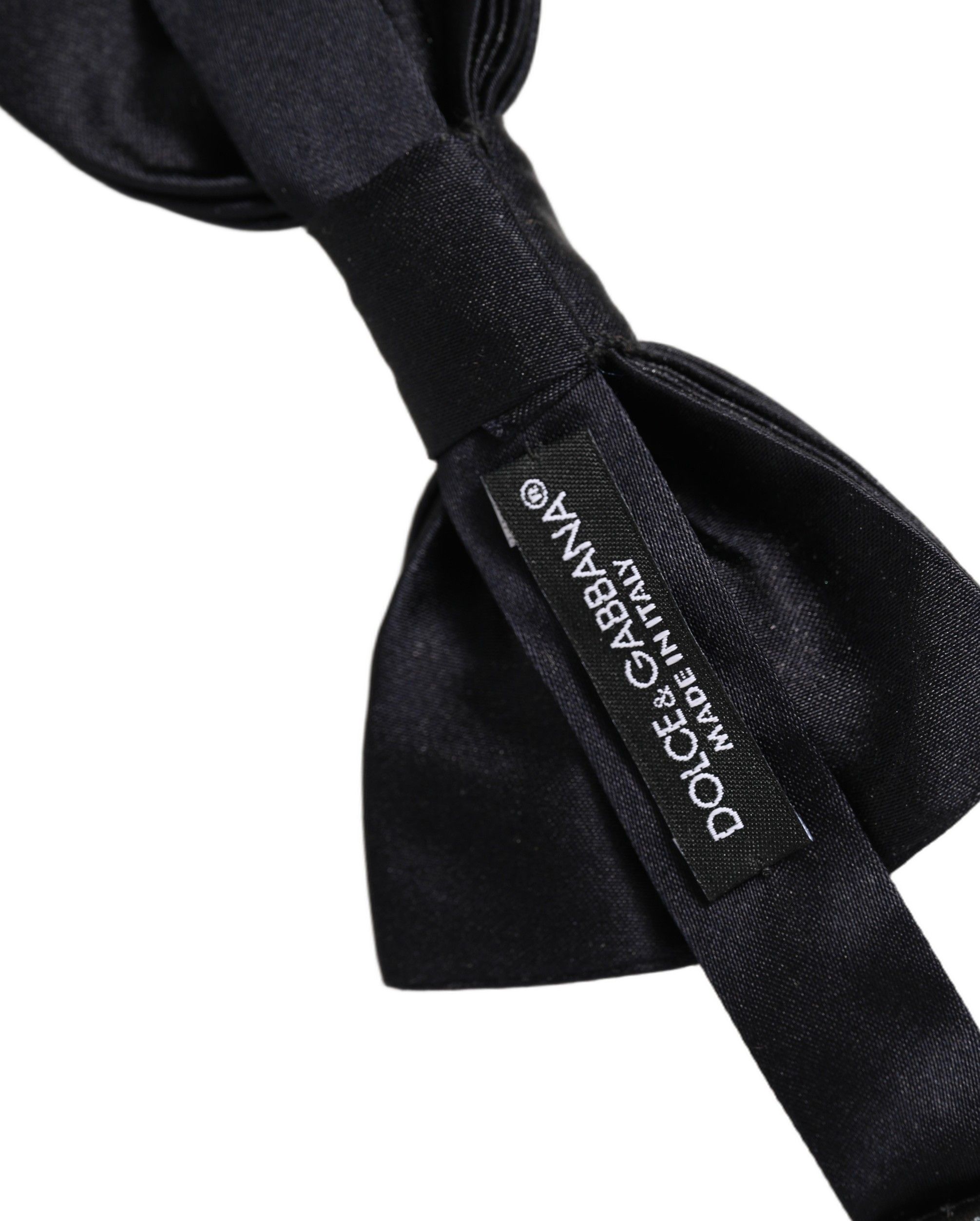 Men Dark Blue 100% Silk Adjustable Neck Papillon Bow Men's Tie - Dolce & Gabbana - Modalova