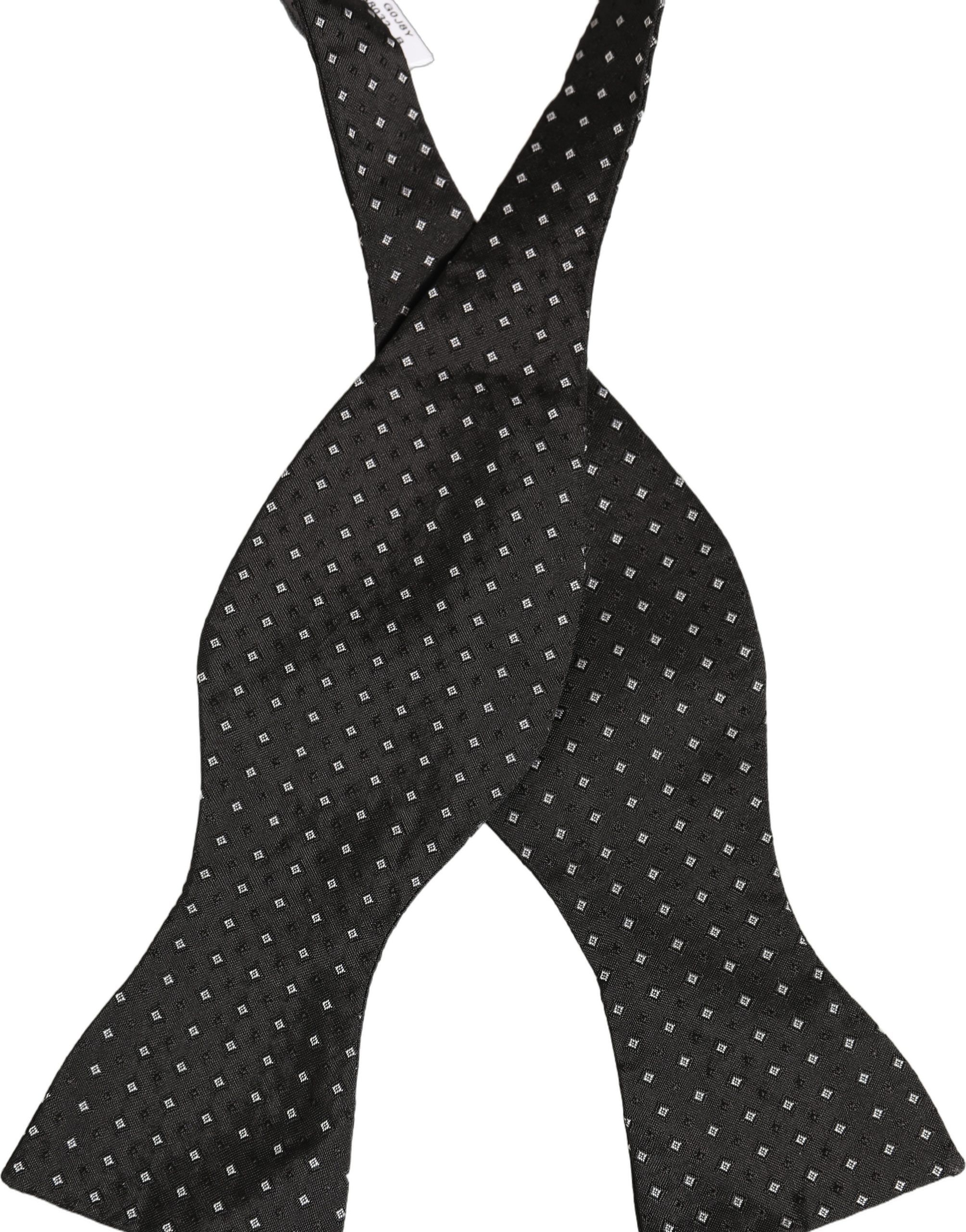 White Polka Dot Adjustable Neck Papillon Bow Men's Tie - Dolce & Gabbana - Modalova