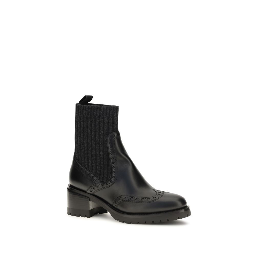 Calf Leather Bos Taurus Ankle Women's Boots - Santoni - Modalova