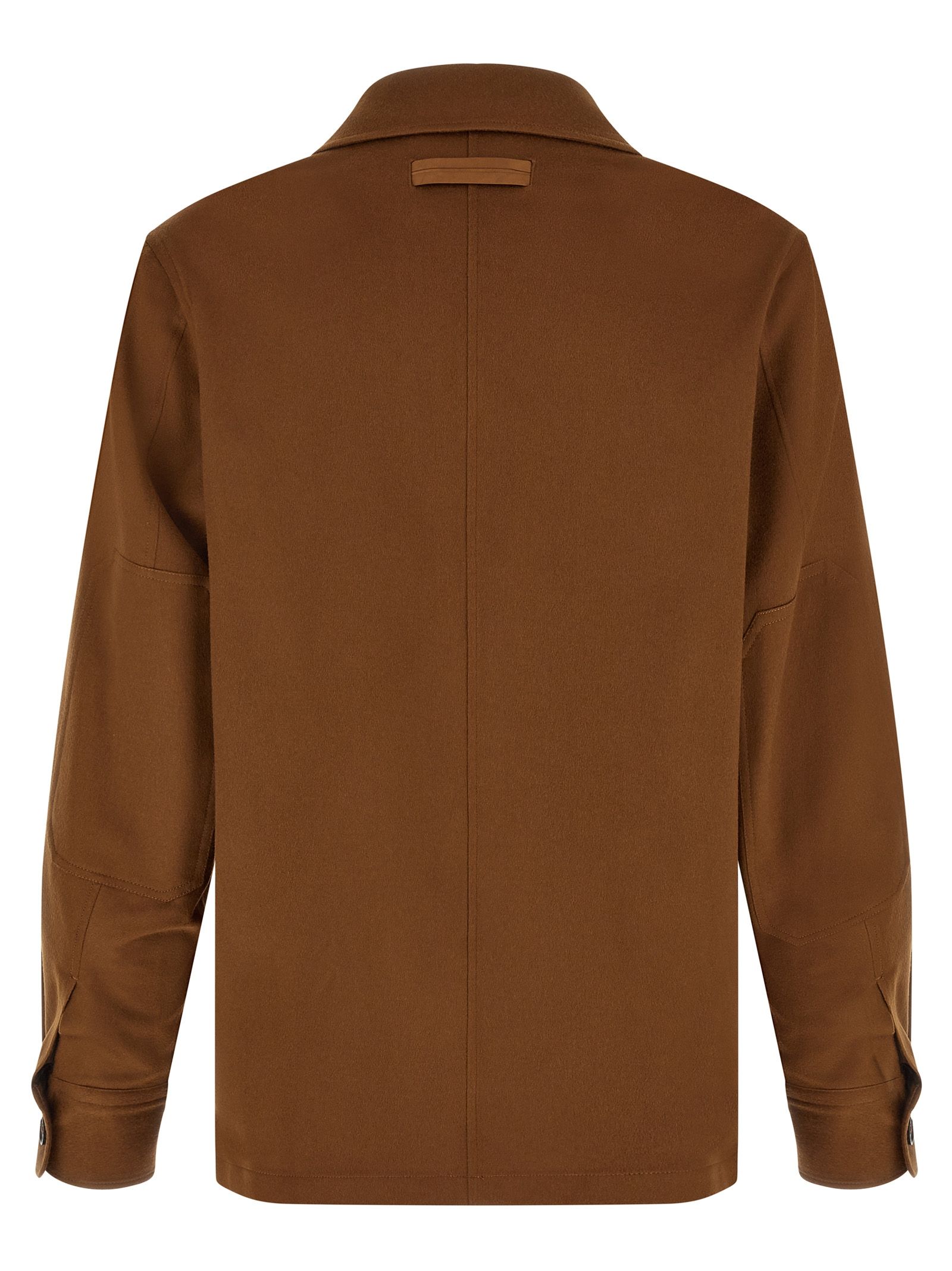 ZEGNA Brown Cashmere Men's Blouse - ZEGNA - Modalova