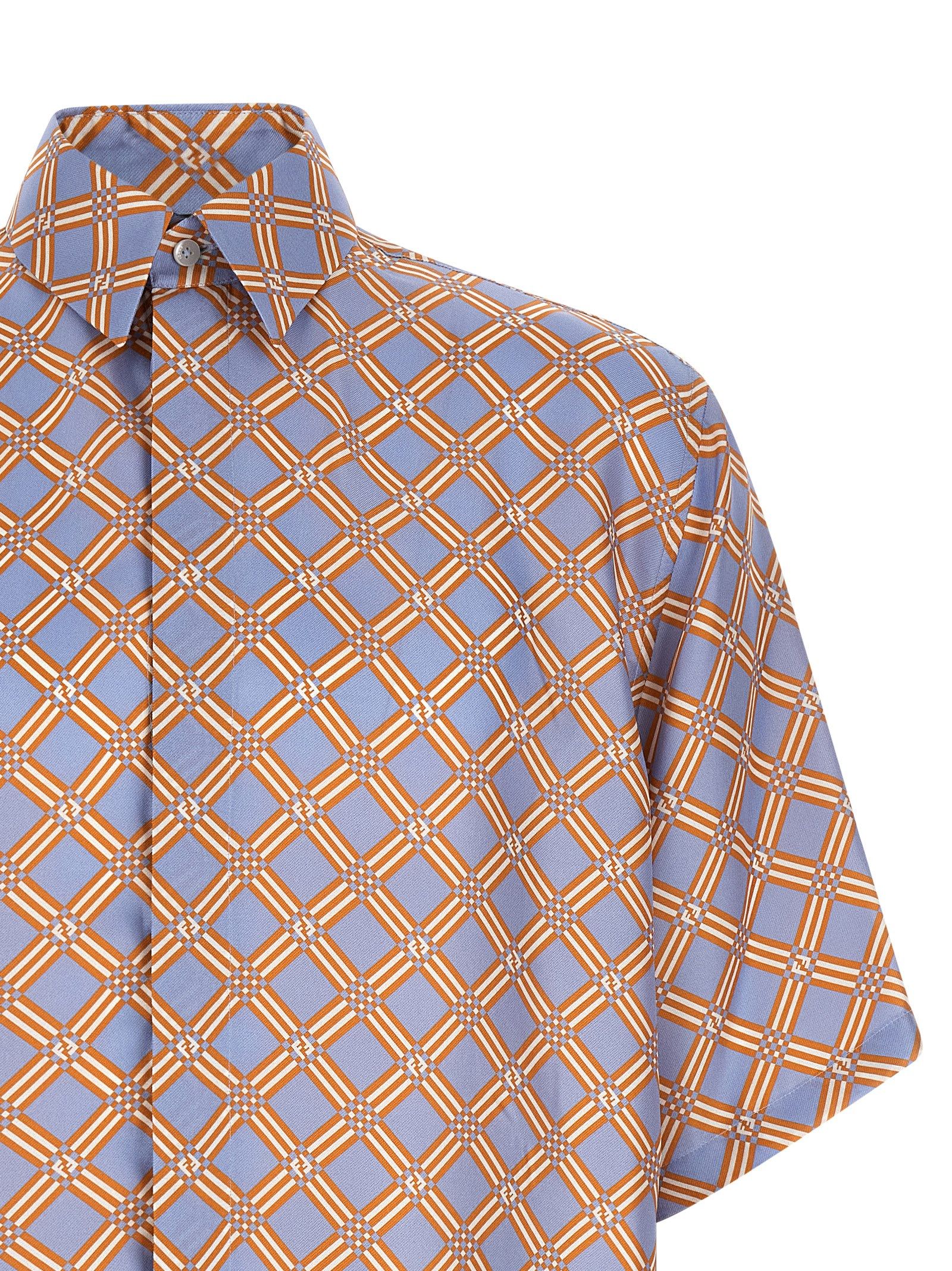 Fendi Multicolor Silk Men's Blouse - Fendi - Modalova