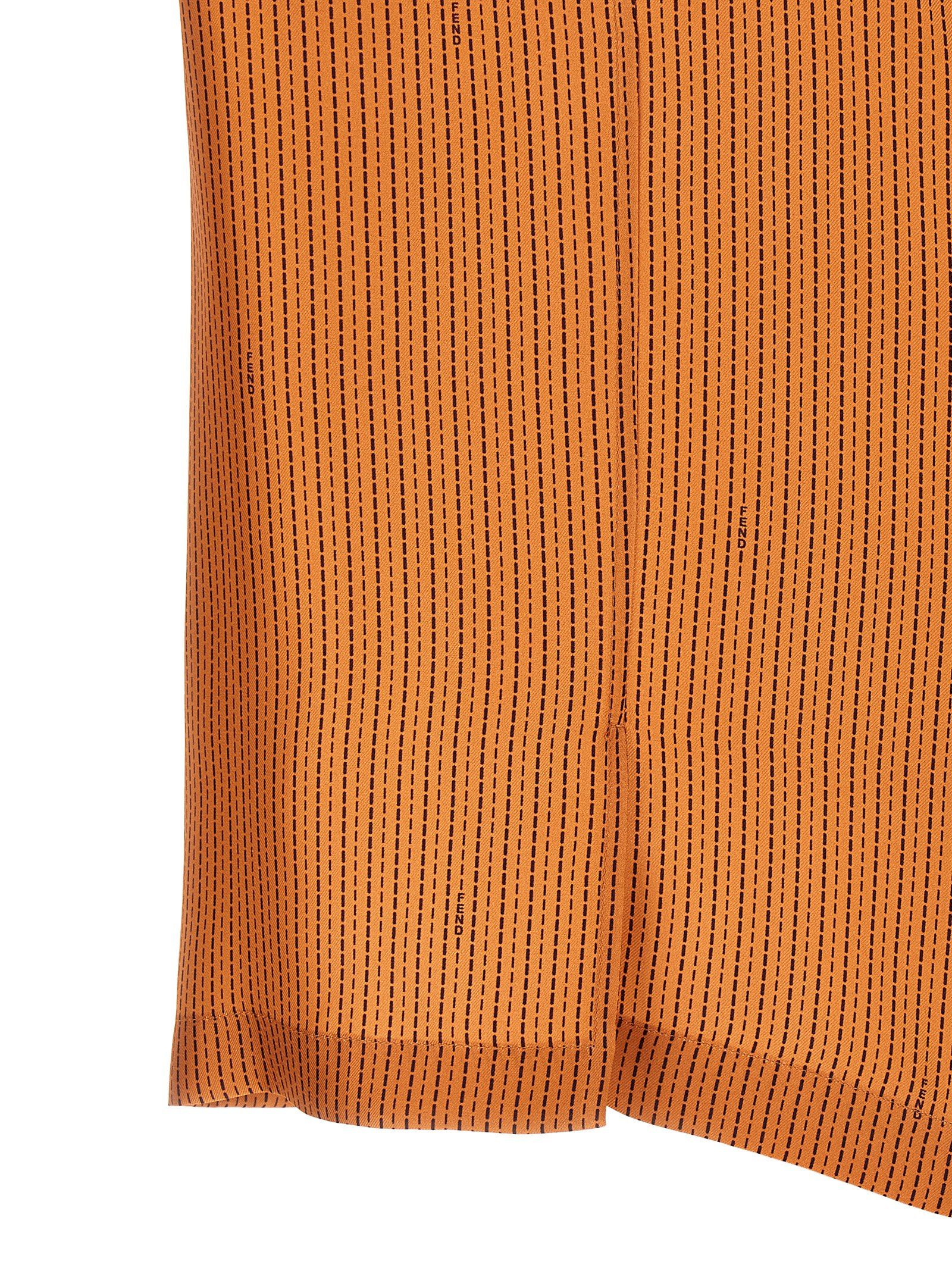 Fendi Orange Silk Men's Blouse - Fendi - Modalova