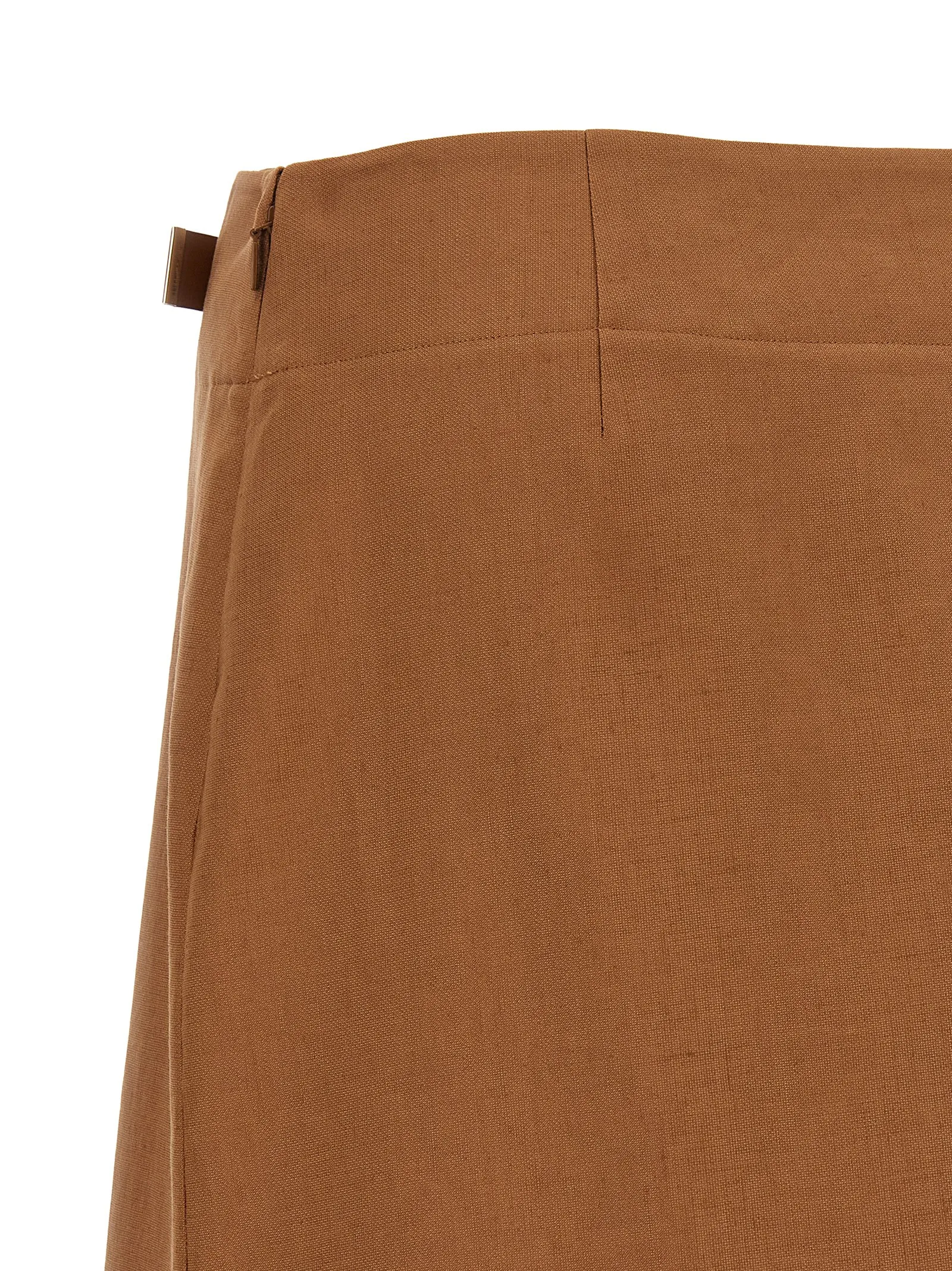 Linen Midi Women's Skirt - Fendi - Modalova