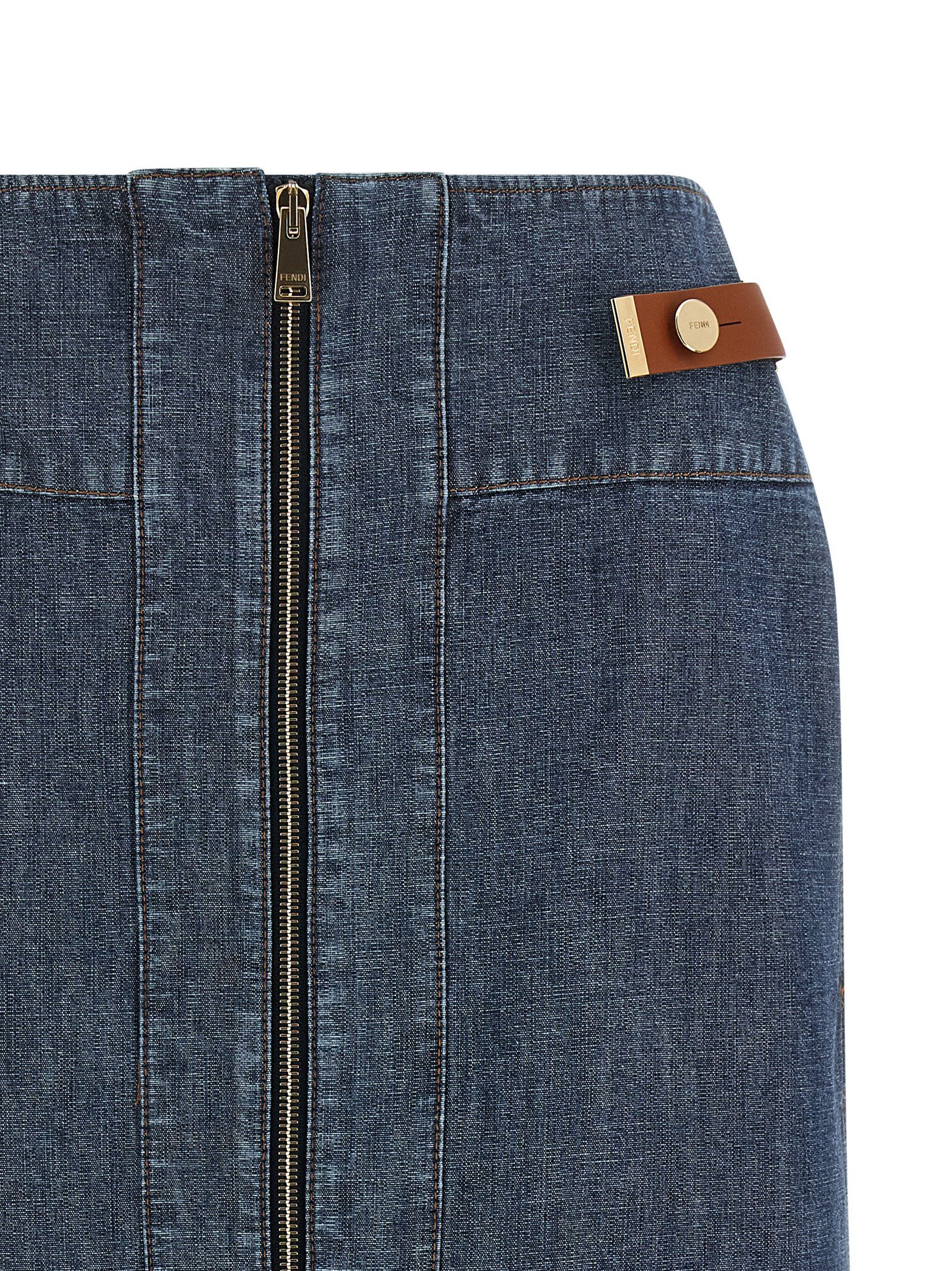 Cotton Midi Women's Skirt - Fendi - Modalova