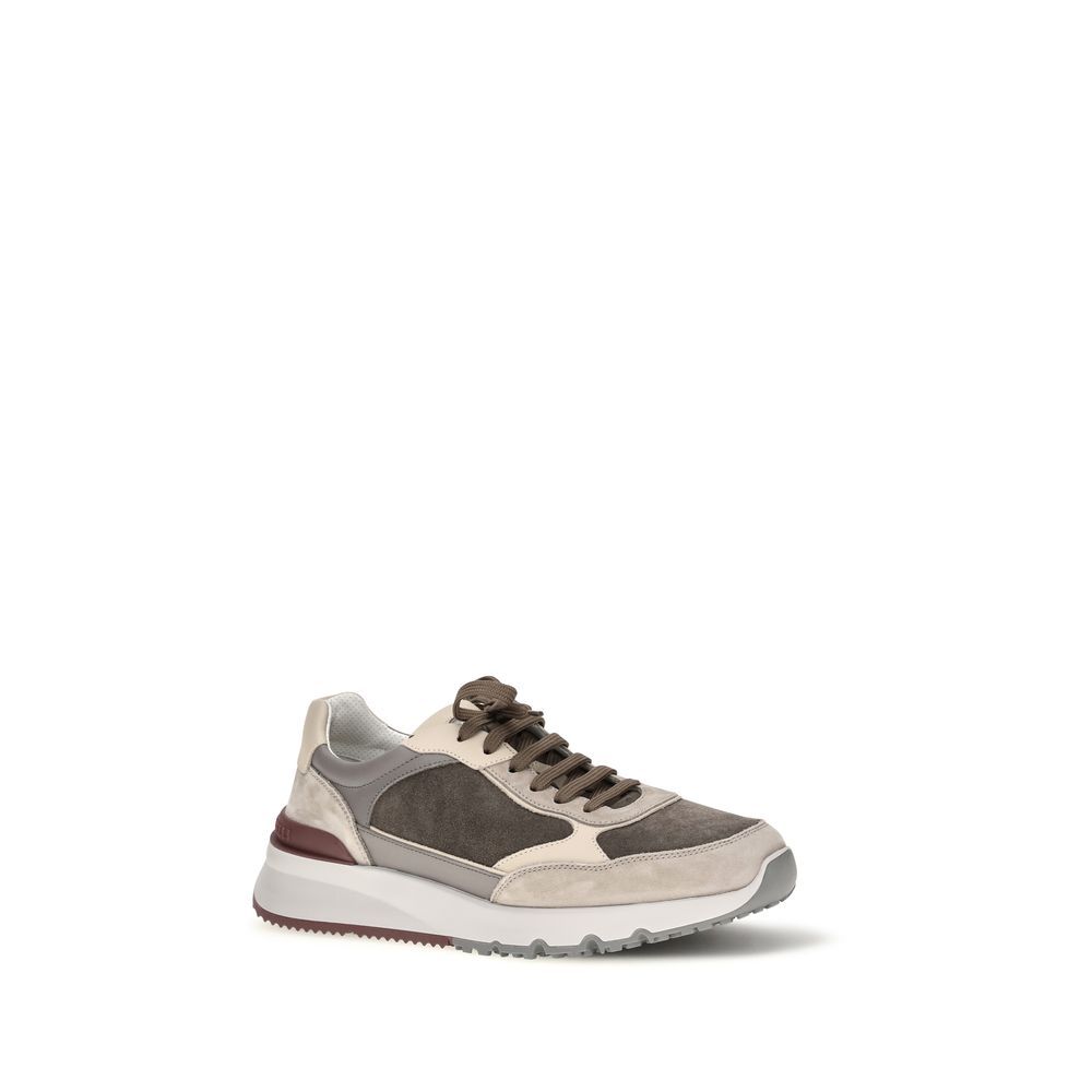 Calf Leather Bos Taurus Athletic Men's Sneakers - Brunello Cucinelli - Modalova