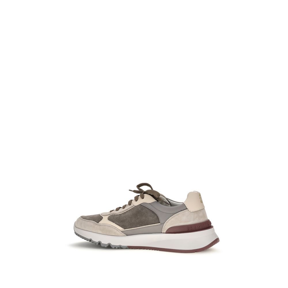 Calf Leather Bos Taurus Athletic Men's Sneakers - Brunello Cucinelli - Modalova
