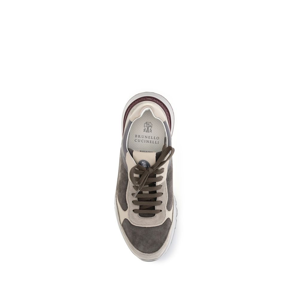 Calf Leather Bos Taurus Athletic Men's Sneakers - Brunello Cucinelli - Modalova
