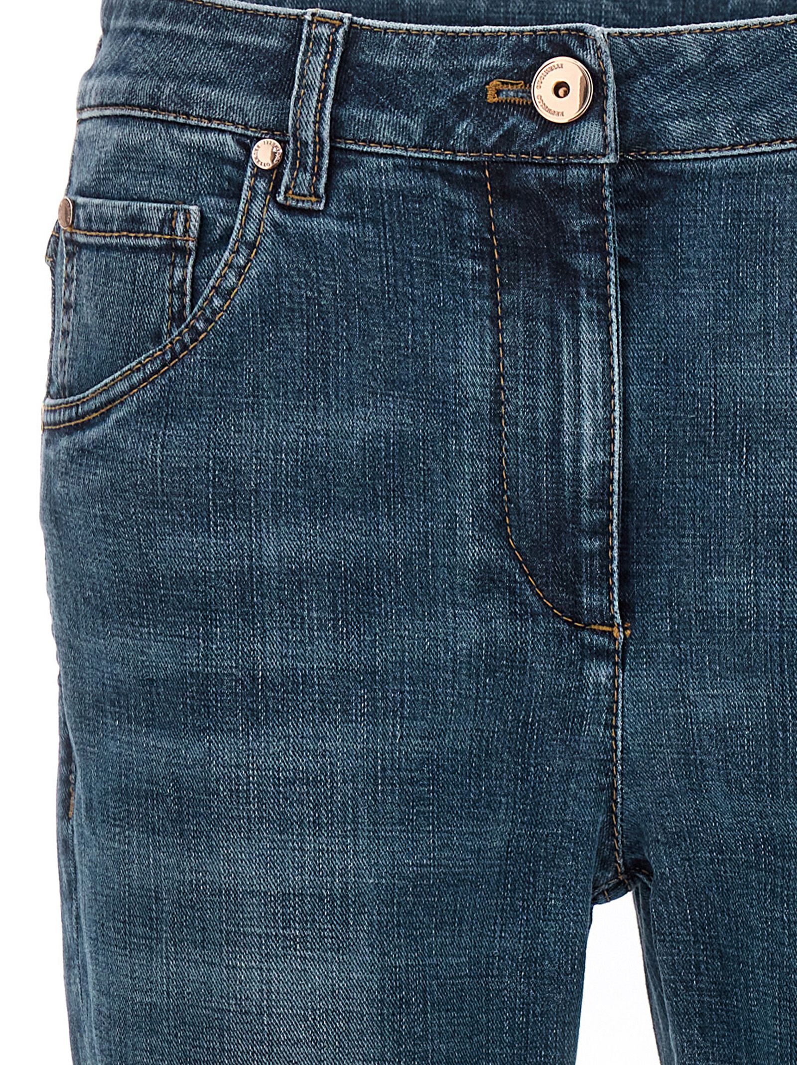 Cotton Straight-Leg Women's Jeans - Brunello Cucinelli - Modalova