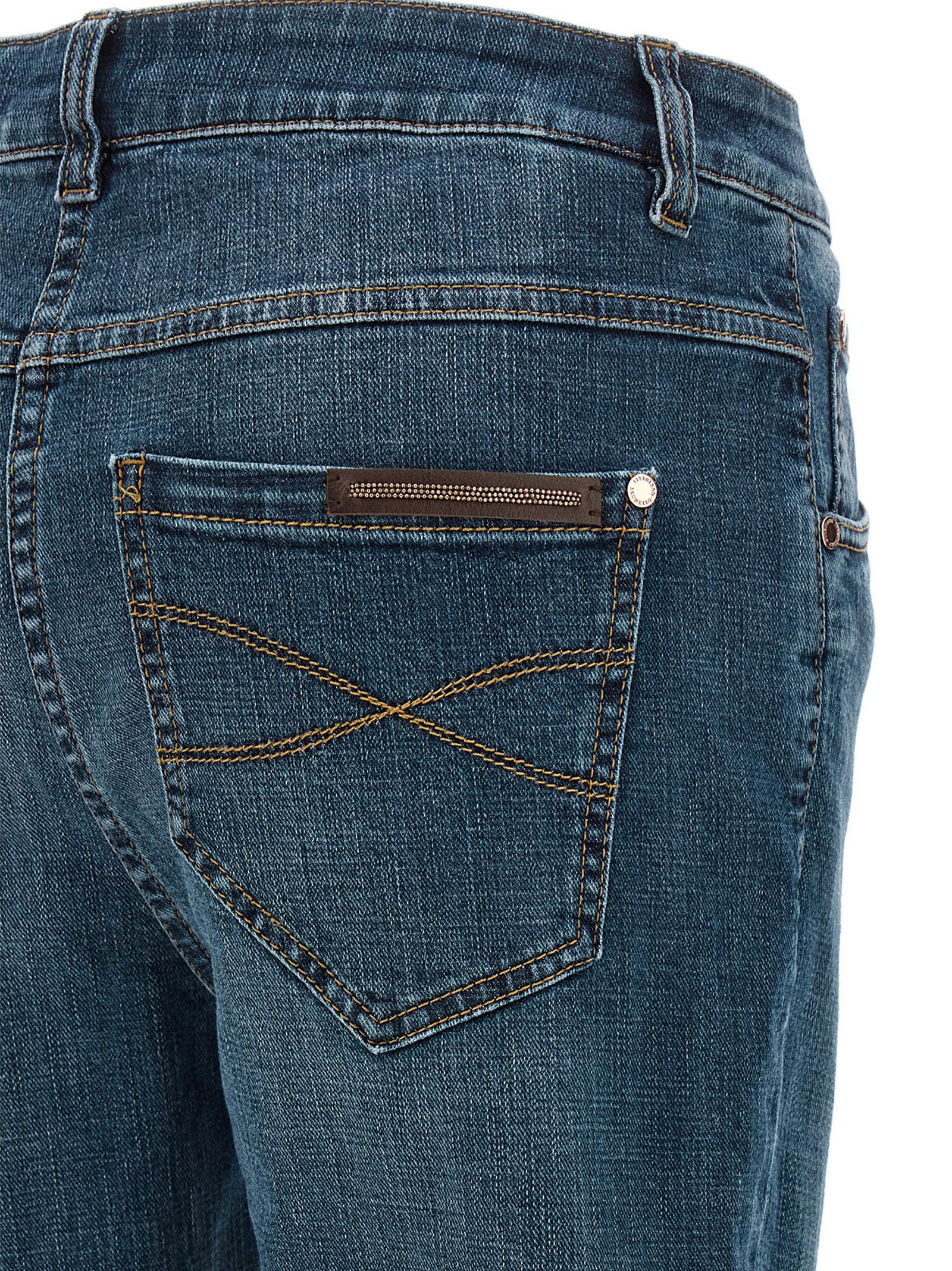 Cotton Straight-Leg Women's Jeans - Brunello Cucinelli - Modalova