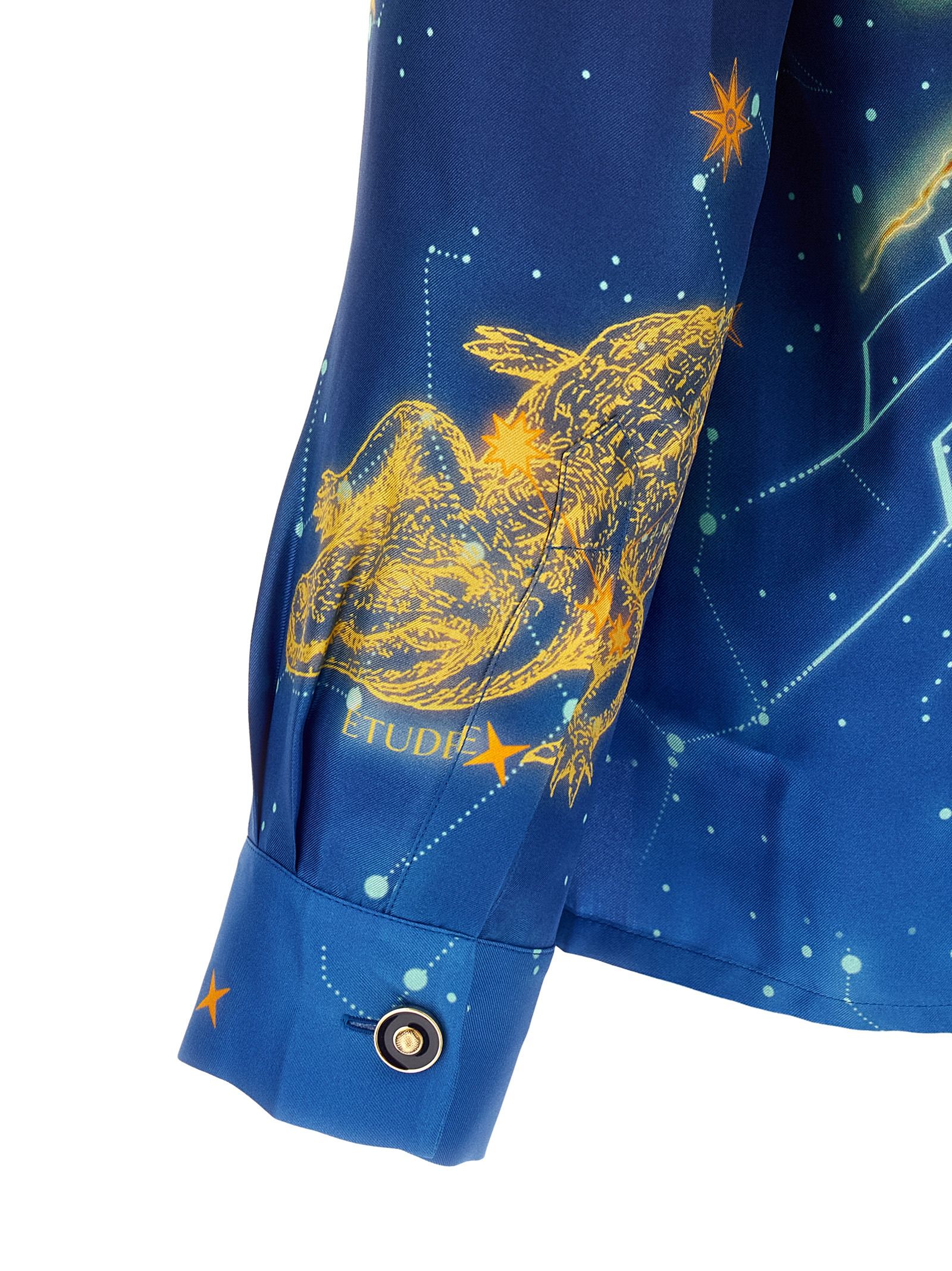 Casablanca Blue Silk Men's Blouse - Casablanca - Modalova