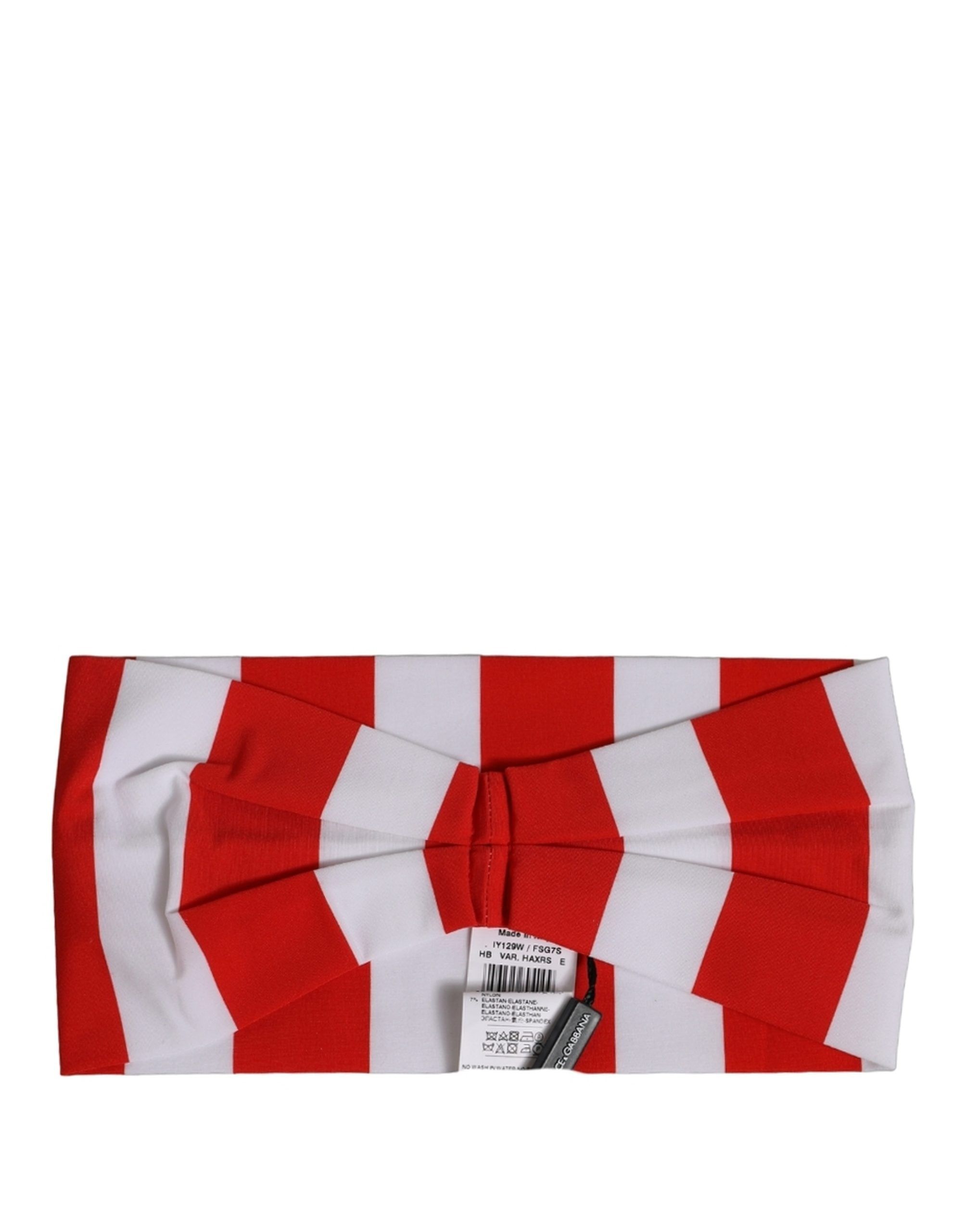Red White Stripes Nylon Head Wrap One Size Women's Headband - Dolce & Gabbana - Modalova