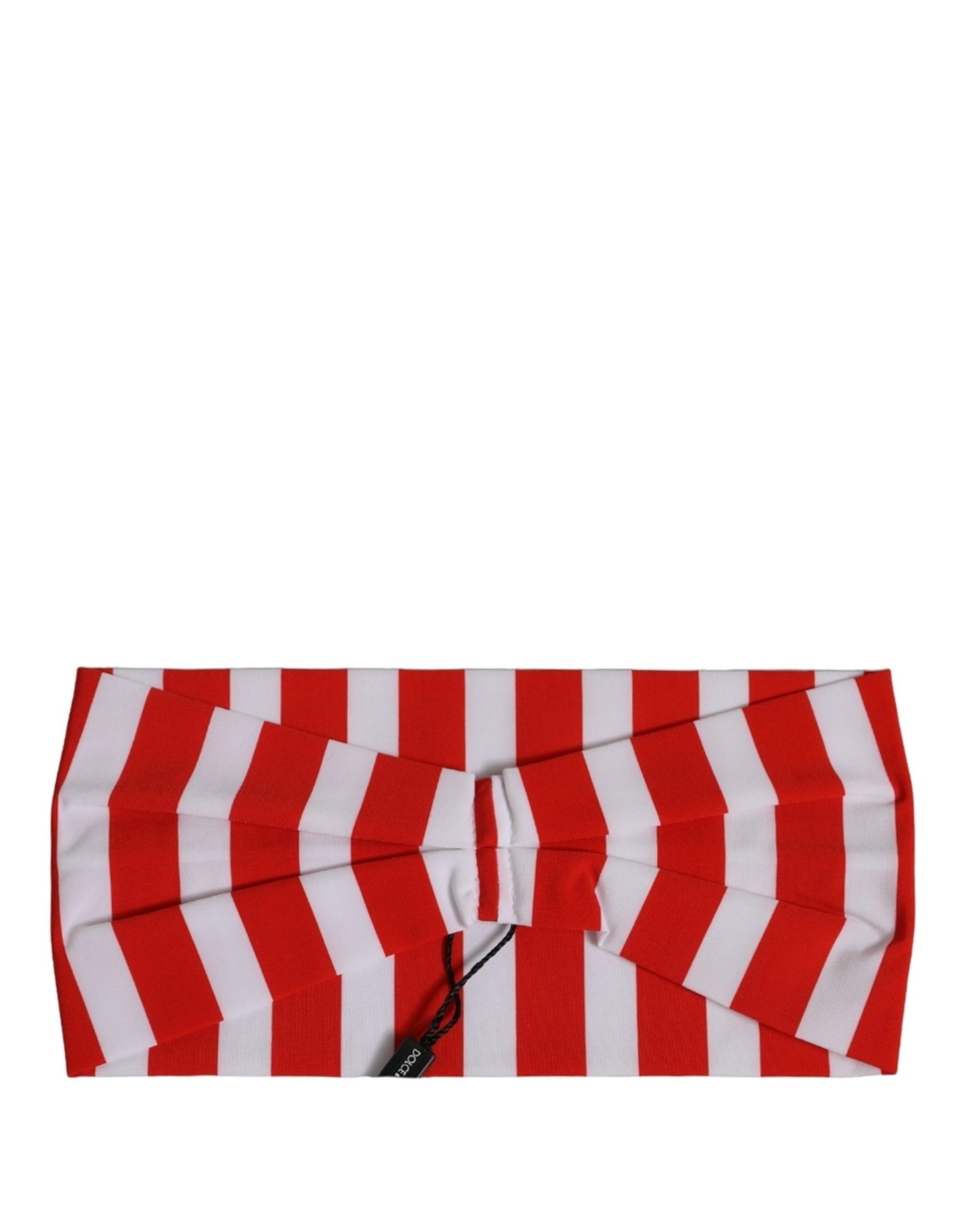 Red White Stripes Nylon Head Wrap One Size Women's Headband - Dolce & Gabbana - Modalova