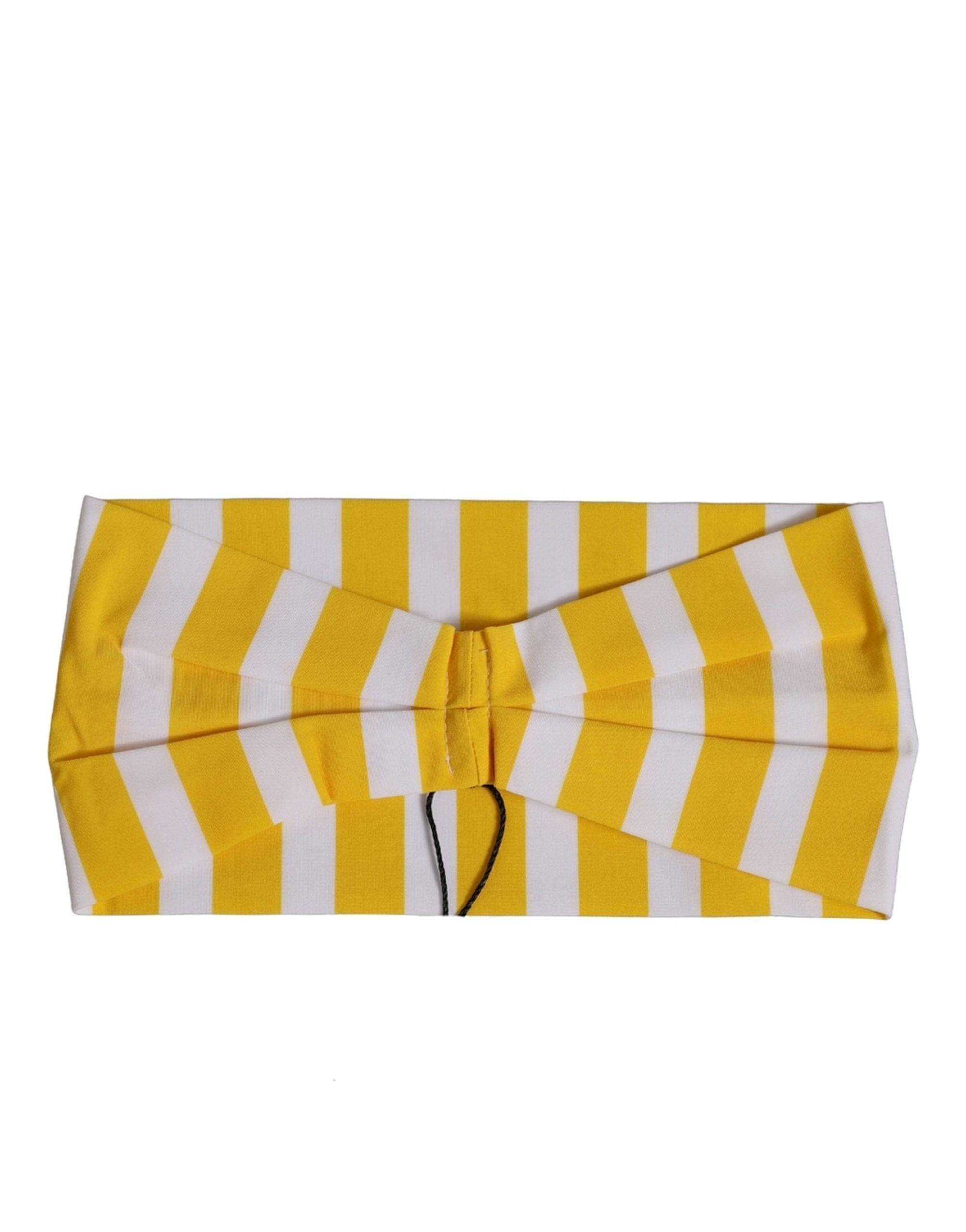 White Stripes Nylon Head Wrap One Size Women's Headband - Dolce & Gabbana - Modalova