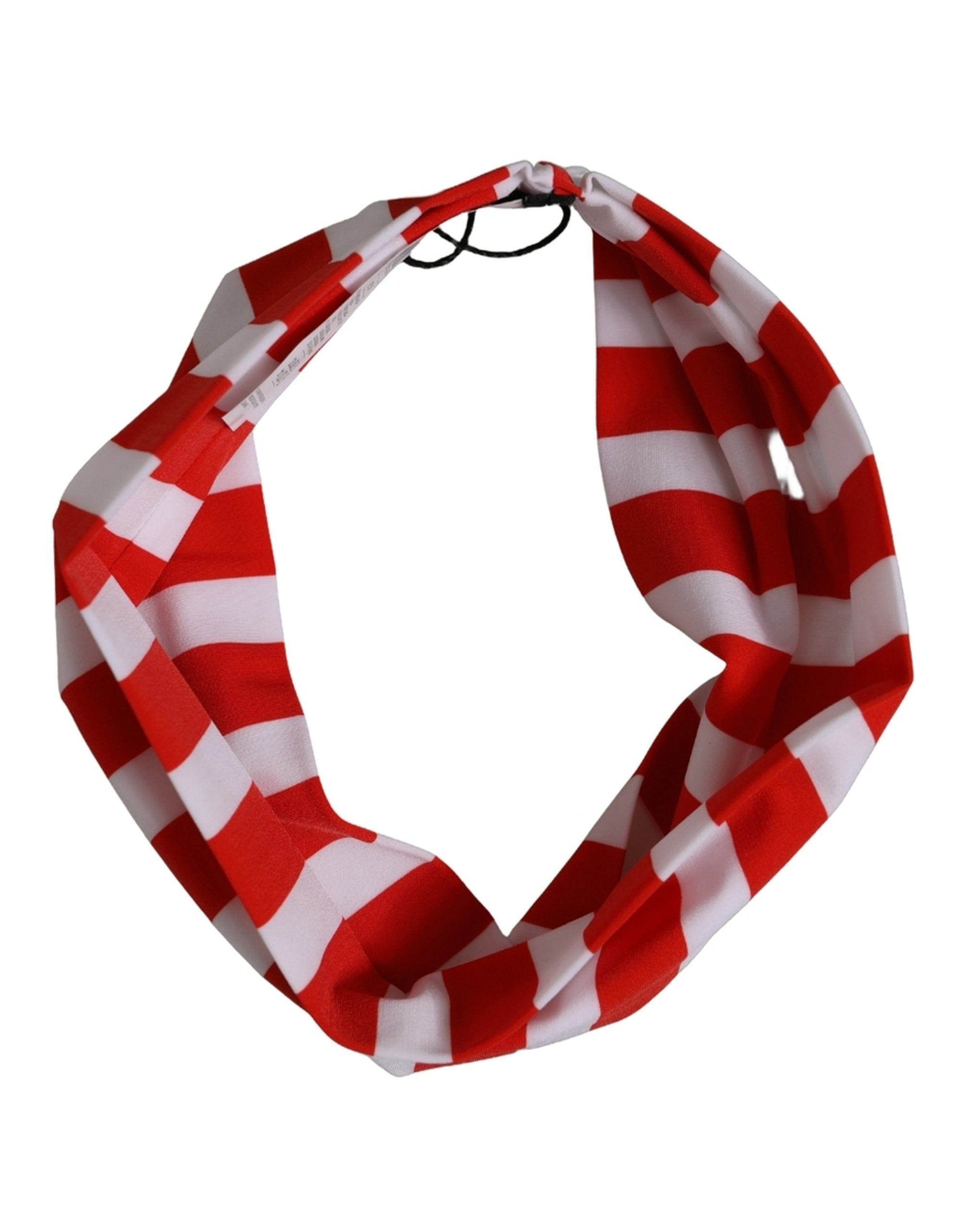 Red White Stripes Nylon Head Wrap One Size Women's Headband - Dolce & Gabbana - Modalova