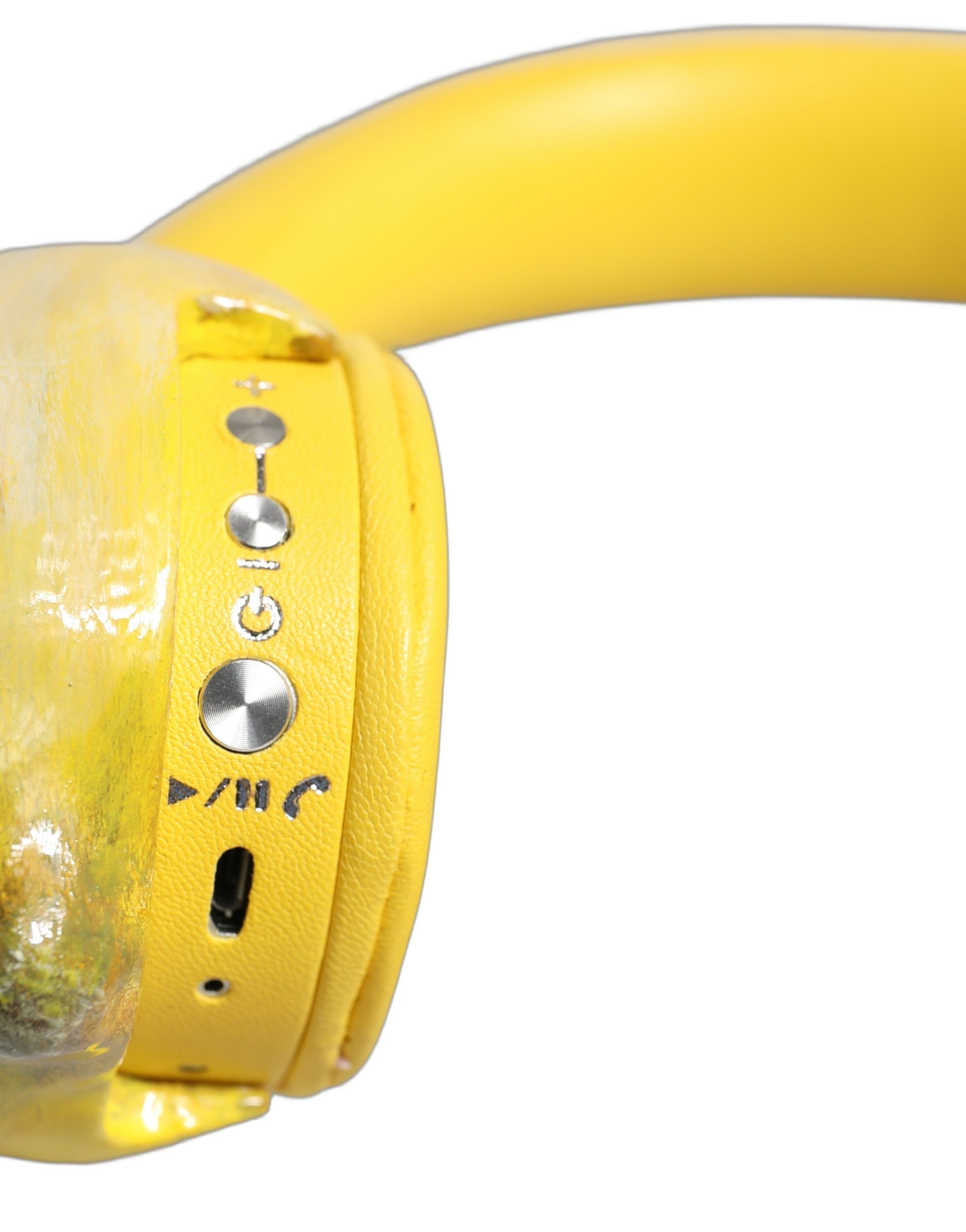 Vibrant Lemon Leather Headset Women's Headphones - Dolce & Gabbana - Modalova