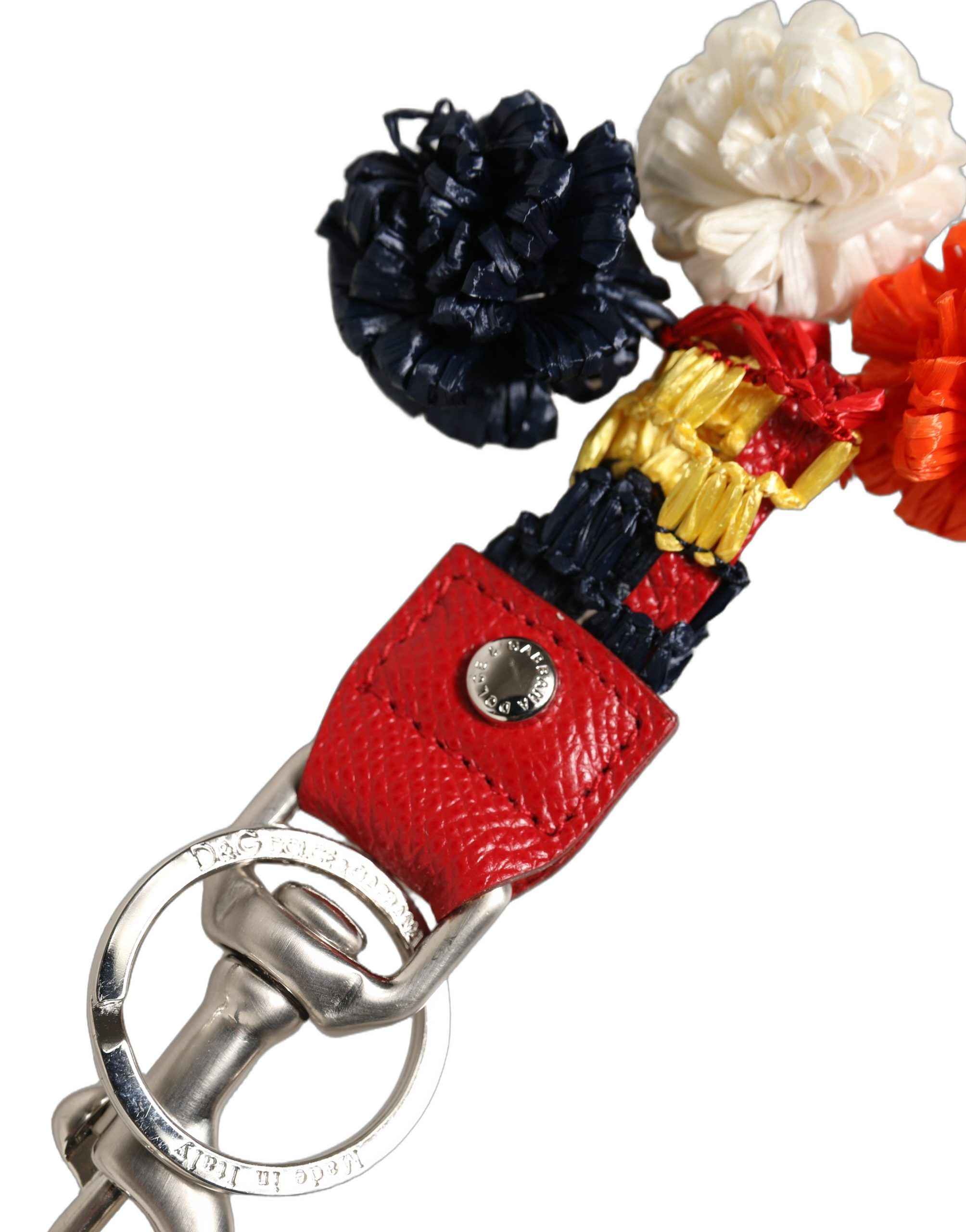 Raffia Leather Clasp Finder Chain Keyring Women's - Dolce & Gabbana - Modalova