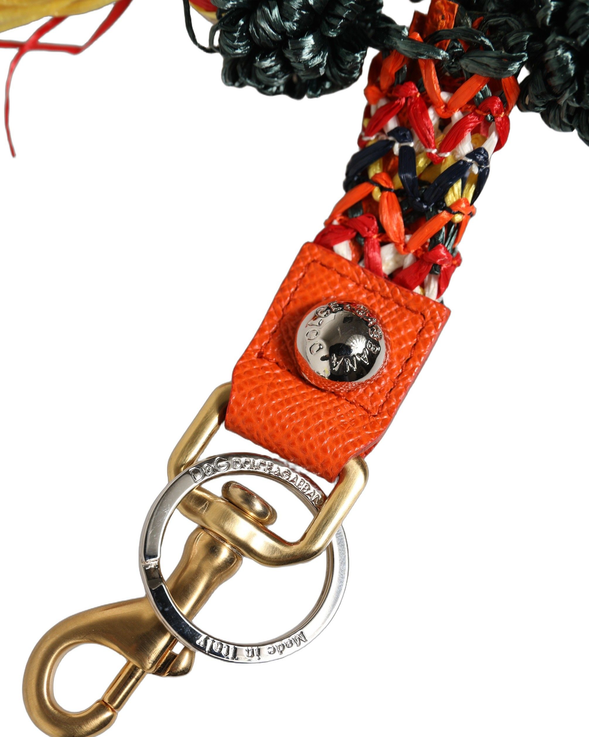 Raffia Leather Clasp Finder Chain Keyring Women's - Dolce & Gabbana - Modalova