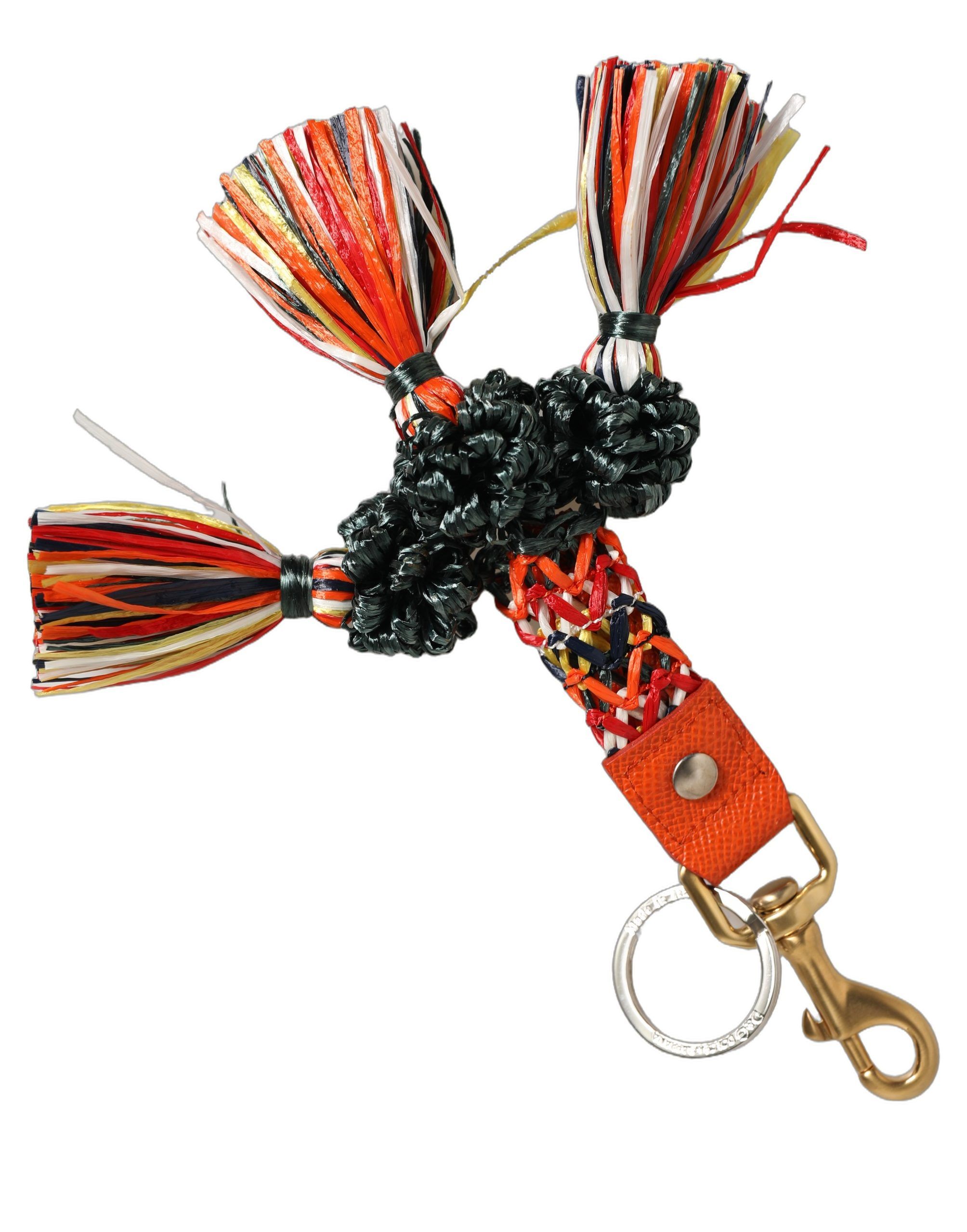Raffia Leather Clasp Finder Chain Keyring Women's - Dolce & Gabbana - Modalova