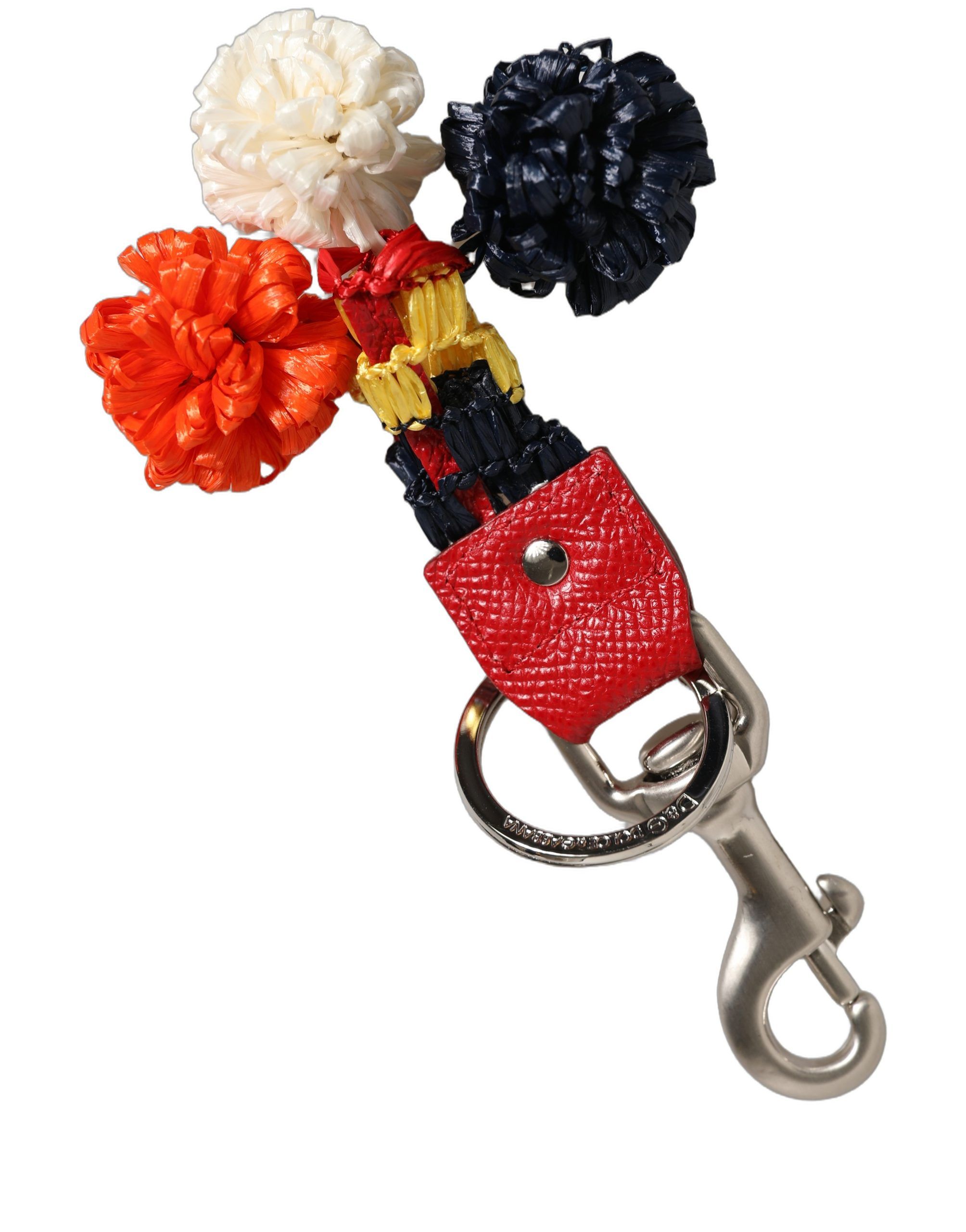 Raffia Leather Clasp Finder Chain Keyring Women's - Dolce & Gabbana - Modalova