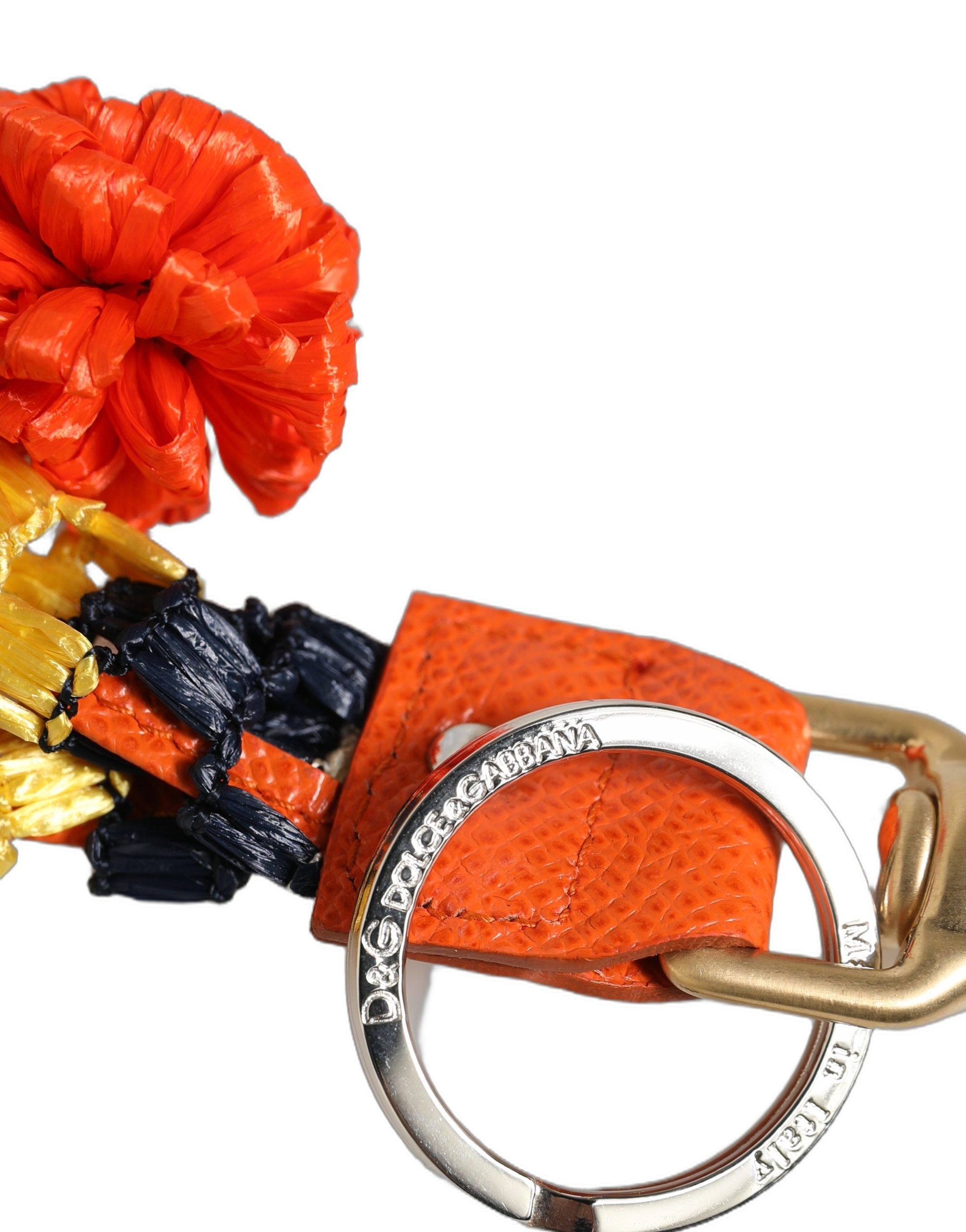 Raffia Leather Clasp Finder Chain Keyring Women's - Dolce & Gabbana - Modalova