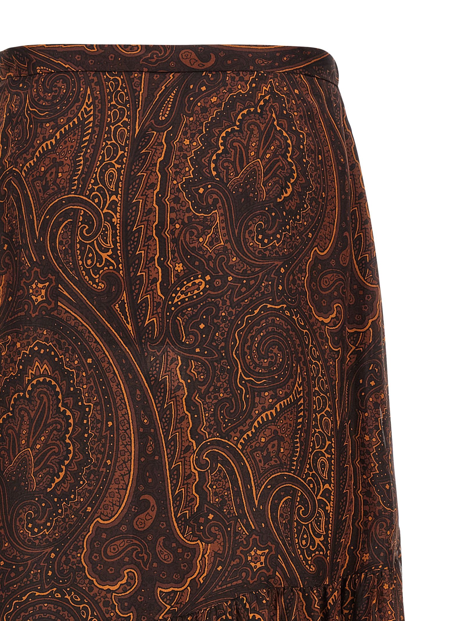 Etro Brown Silk Mini Women's Skirt - Etro - Modalova