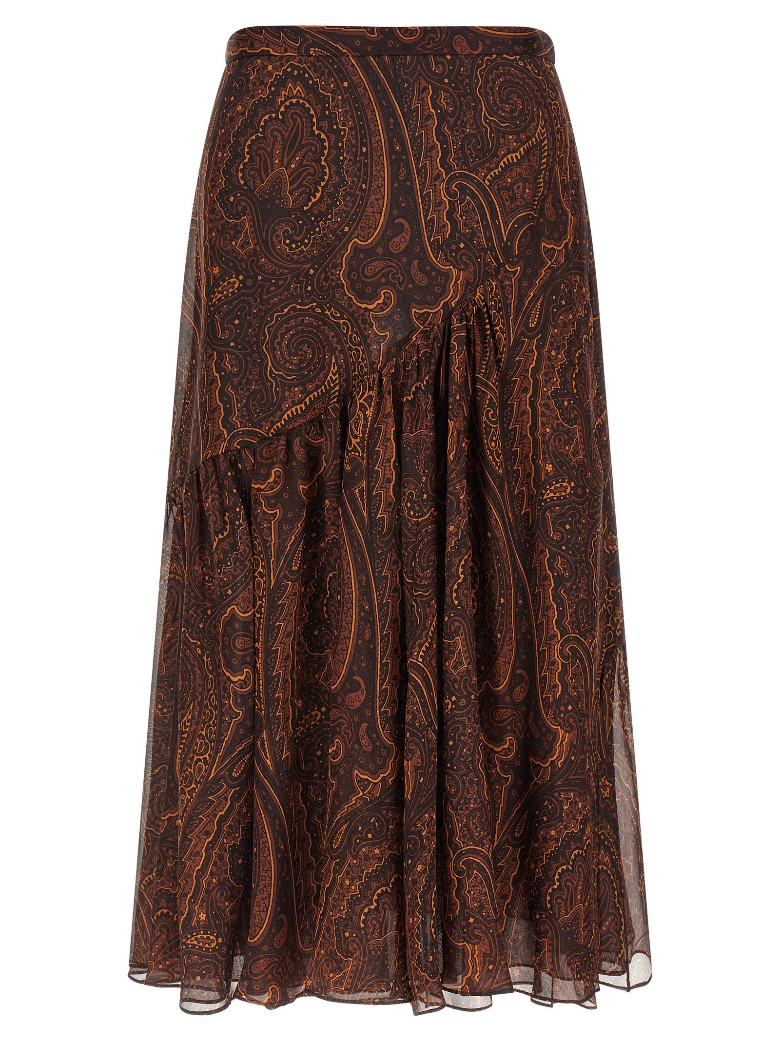 Etro Brown Silk Mini Women's Skirt - Etro - Modalova