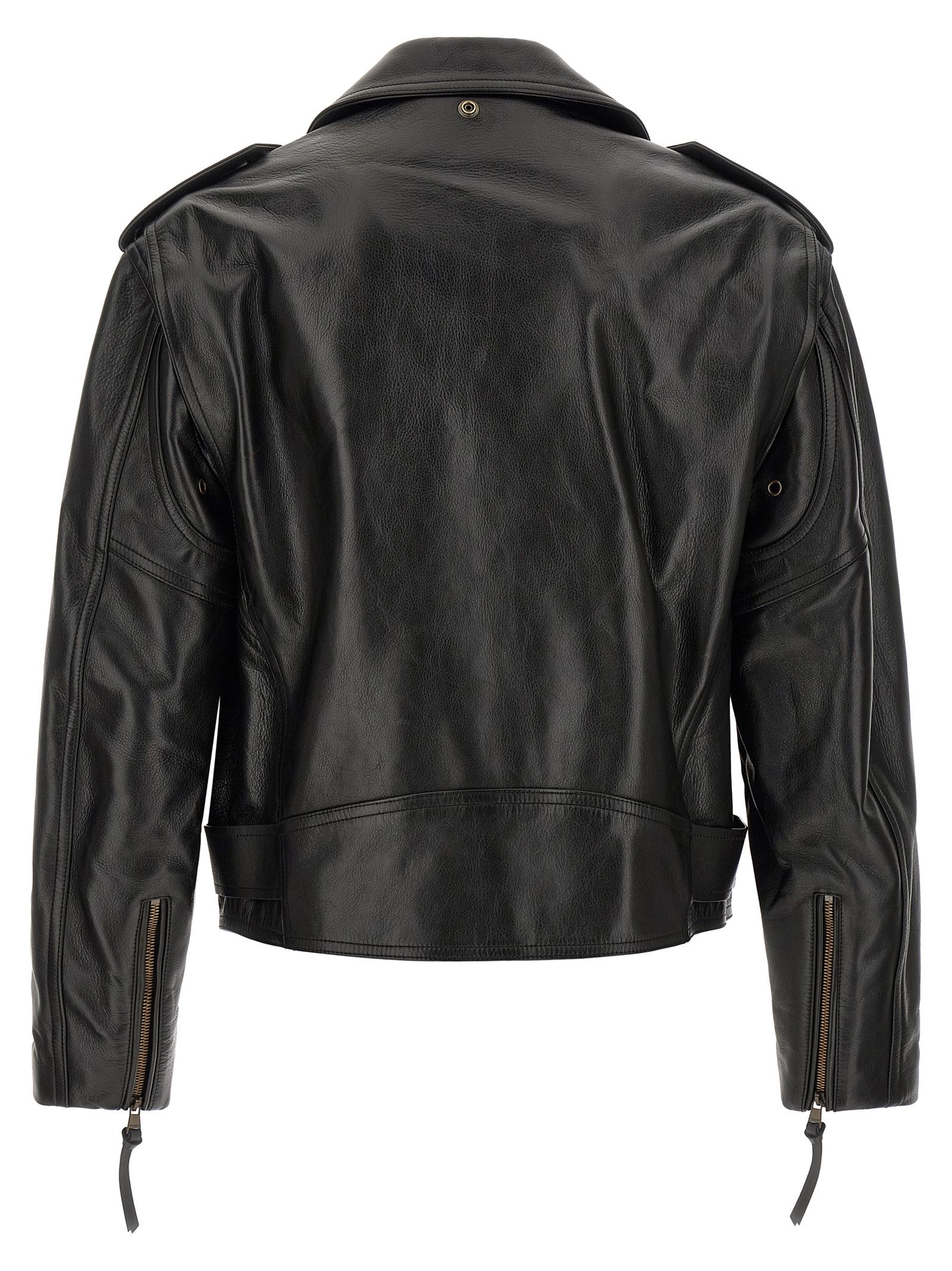 Calfskin Leather Men's Jacket - Balmain - Modalova