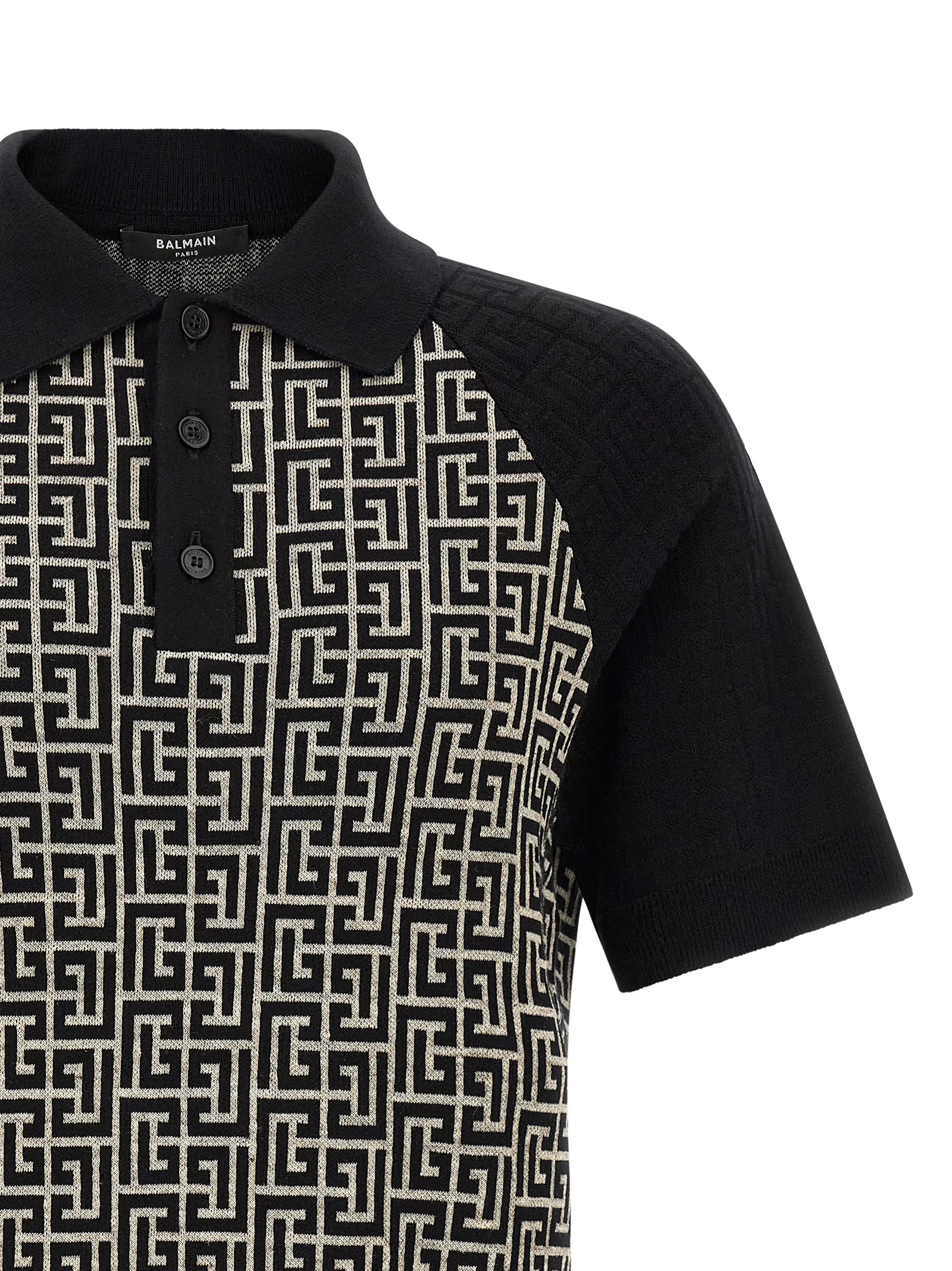 Cotton Polo Men's Shirt - Balmain - Modalova