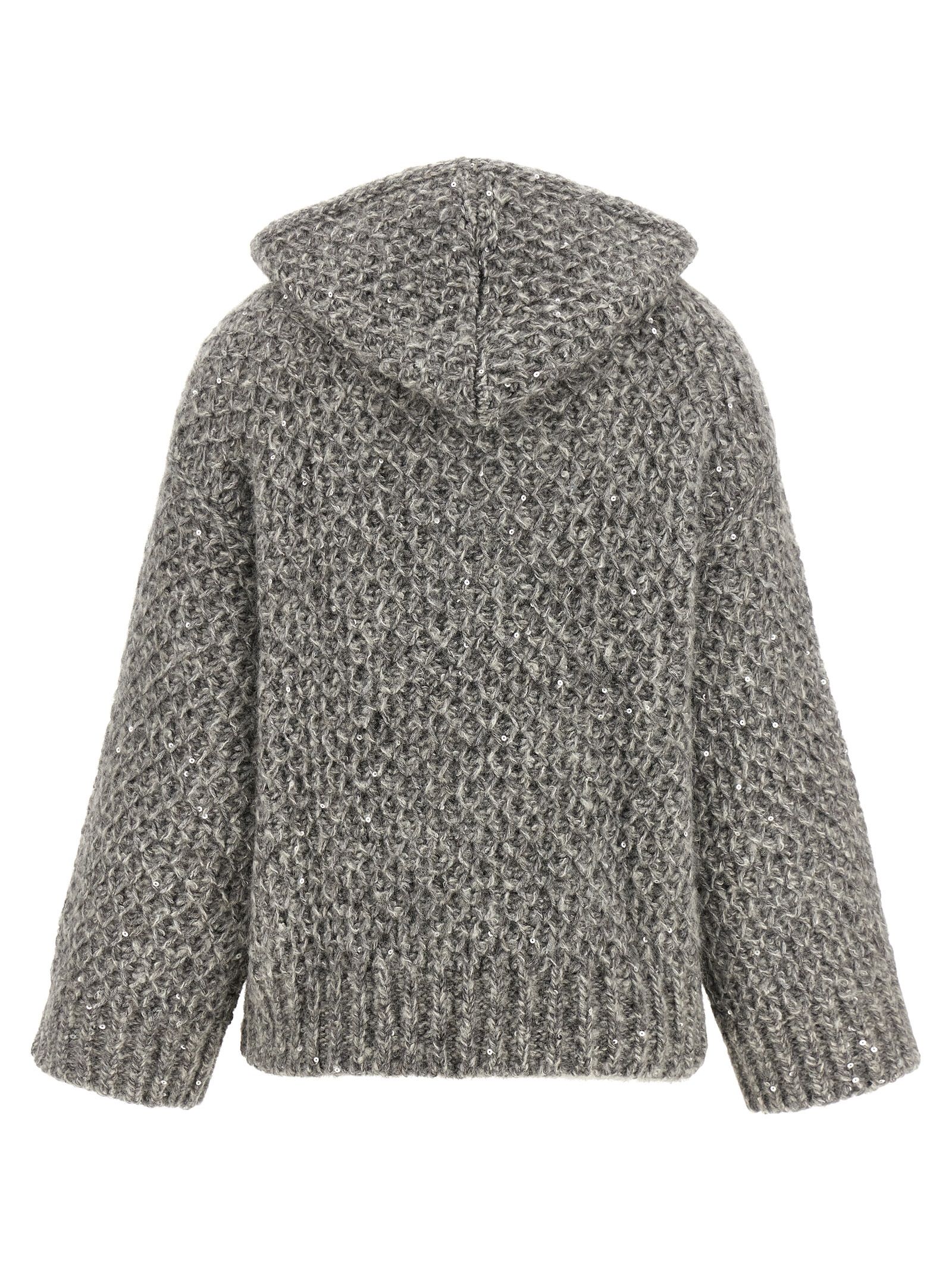 Peserico Gray Wool Women's Cardigan - Peserico - Modalova