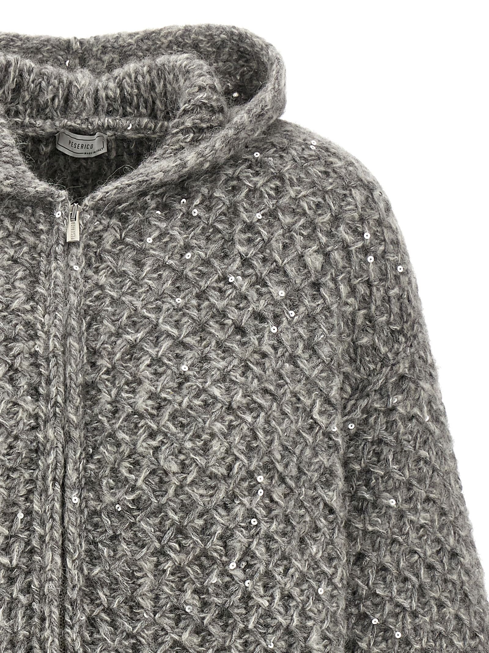 Peserico Gray Wool Women's Cardigan - Peserico - Modalova